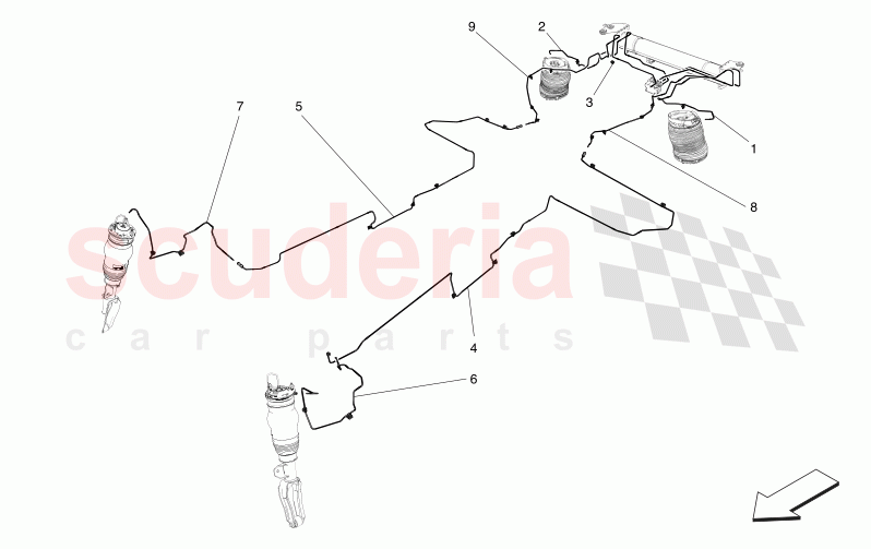 AIR SUSPENSION SYSTEM of Maserati Maserati Grecale Folgore Automatic 4WD BEV 400 kW
