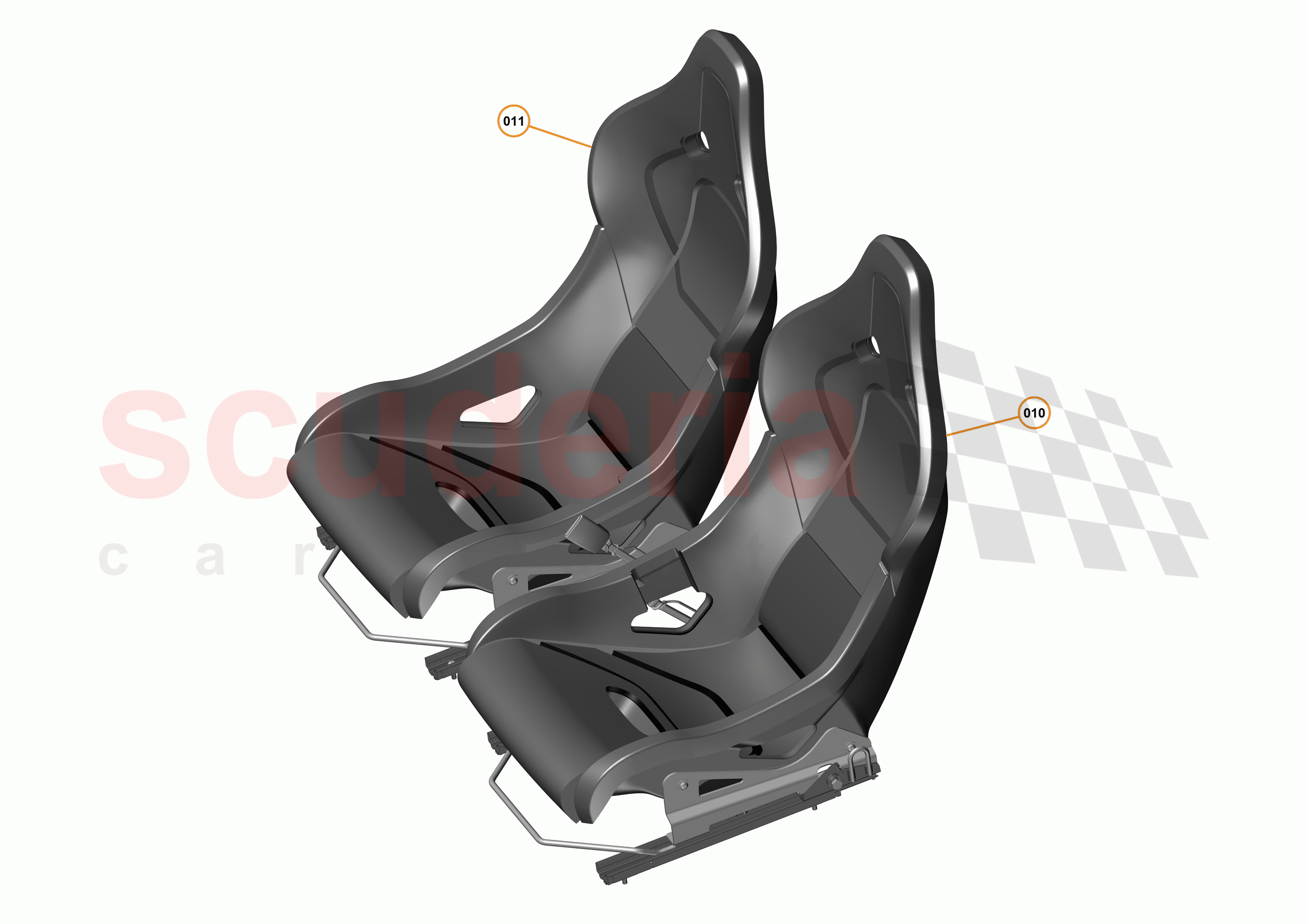 49 - INTERIOR SYSTEMS - 49.17 - SEAT ASSEMBLY - SPORTS - LHD of McLaren McLaren 570S Spider
