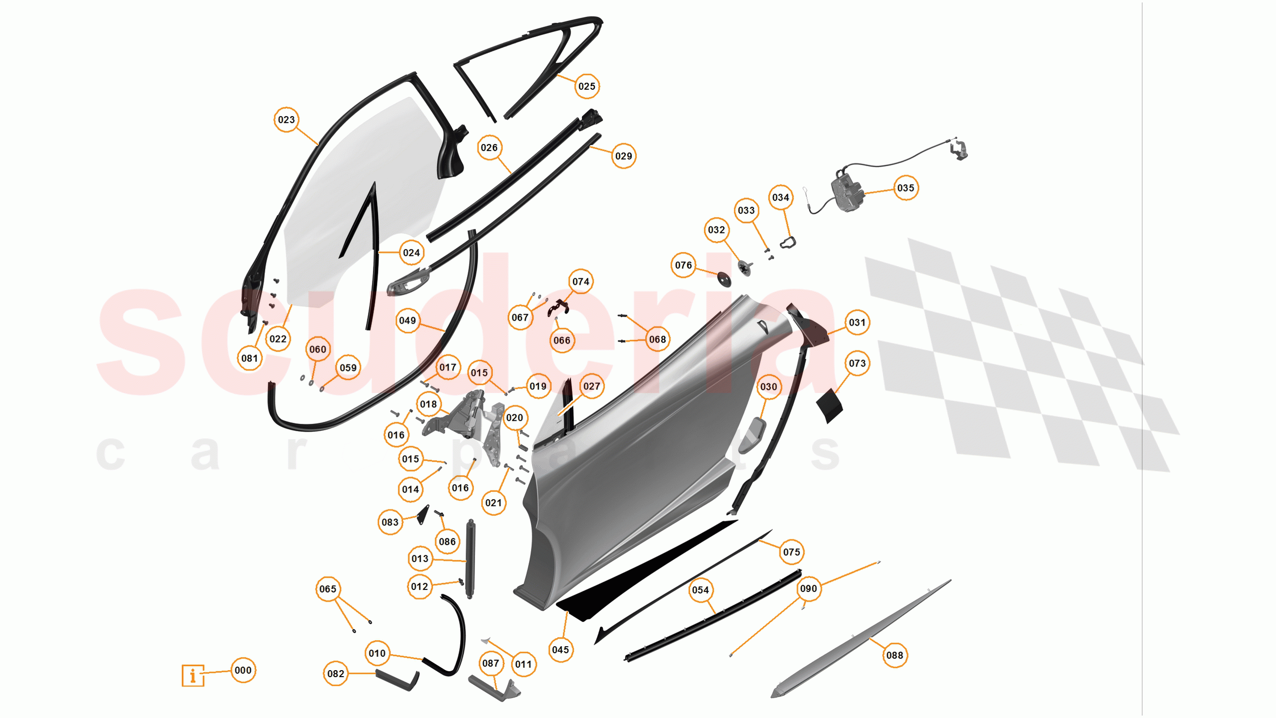 3 - A3 -CLOSURES - 3.3 - 02 - DOOR RH - EXTERNAL of McLaren McLaren 12C Coupe