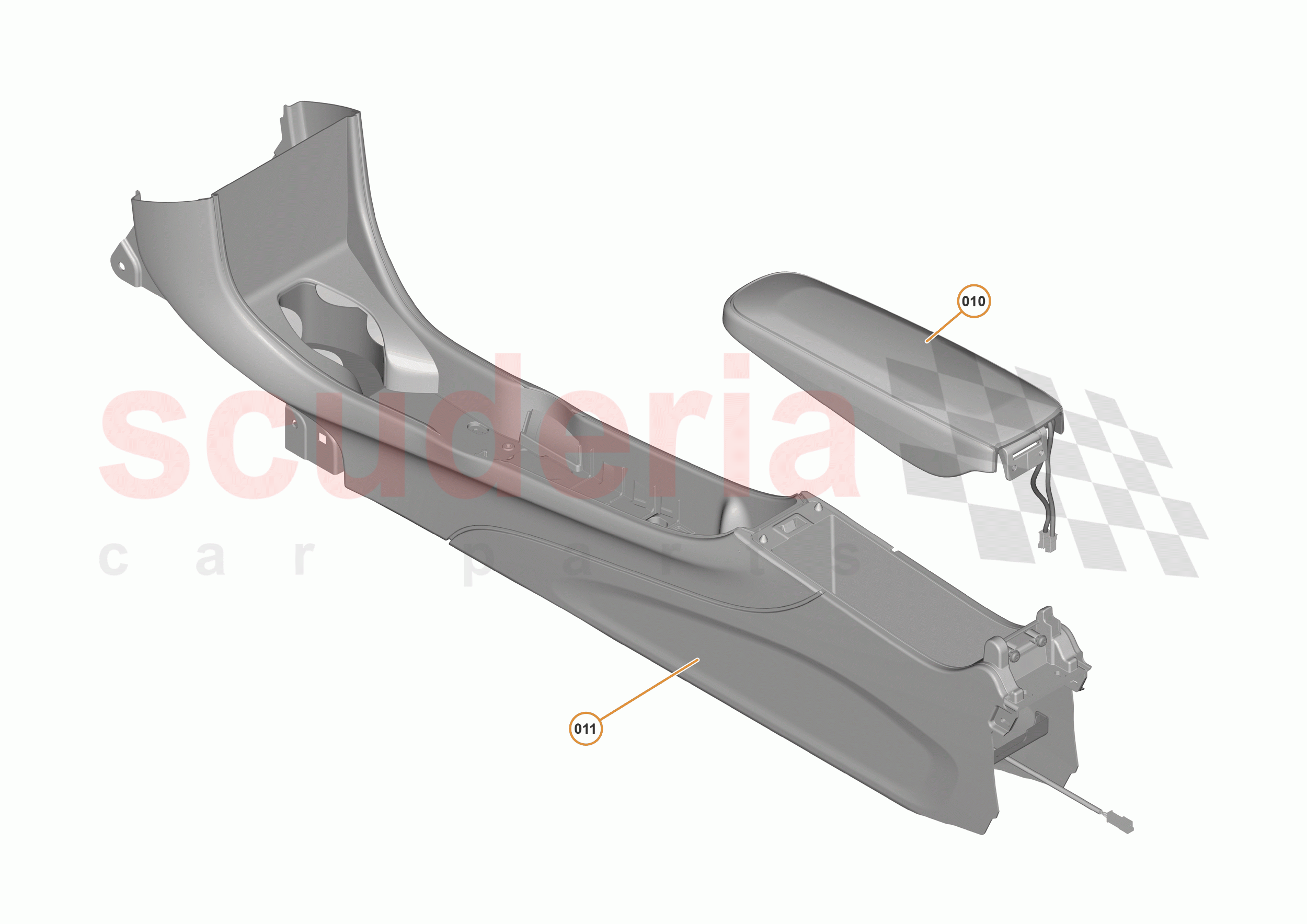 49 - INTERIOR SYSTEMS - 49.7 - TUNNEL CONSOLE ASSEMBLY of McLaren McLaren 570S Spider