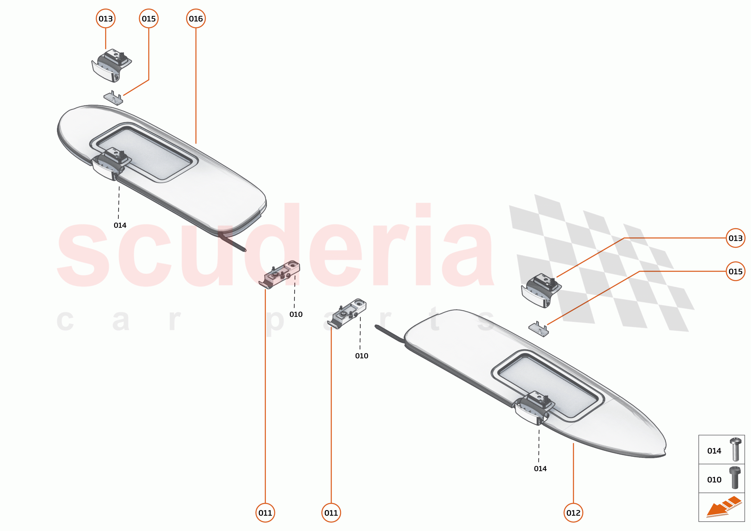 46 - INTERIOR SYSTEMS - 46.11 - SUNVISOR of McLaren McLaren 620R