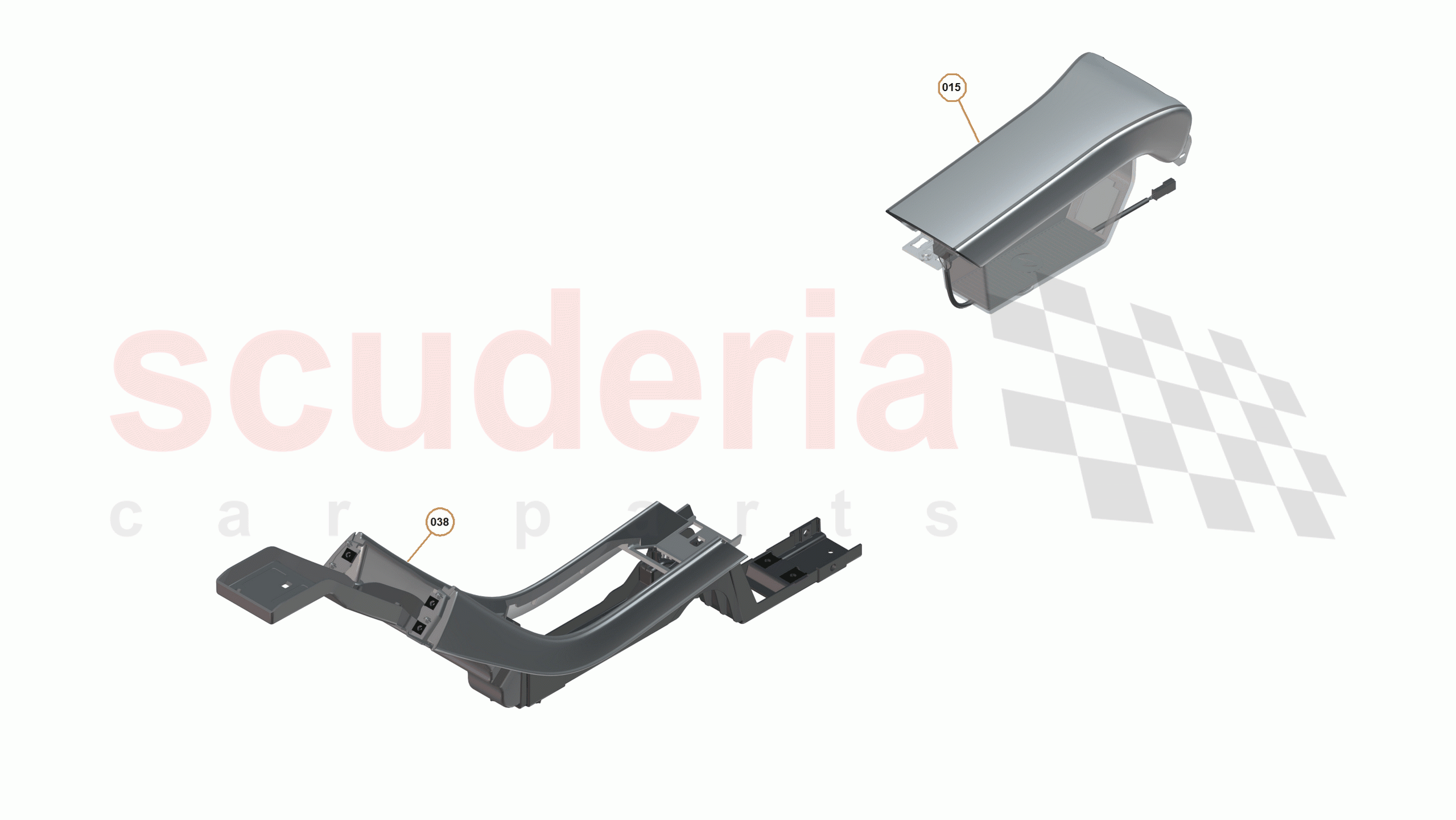 28 - N2 - TUNNEL CONSOLE ASSEMBLY - 28.2 - 01 - TUNNEL CONSOLE ASSEMBLY - ALCANTARA of McLaren McLaren 12C Coupe