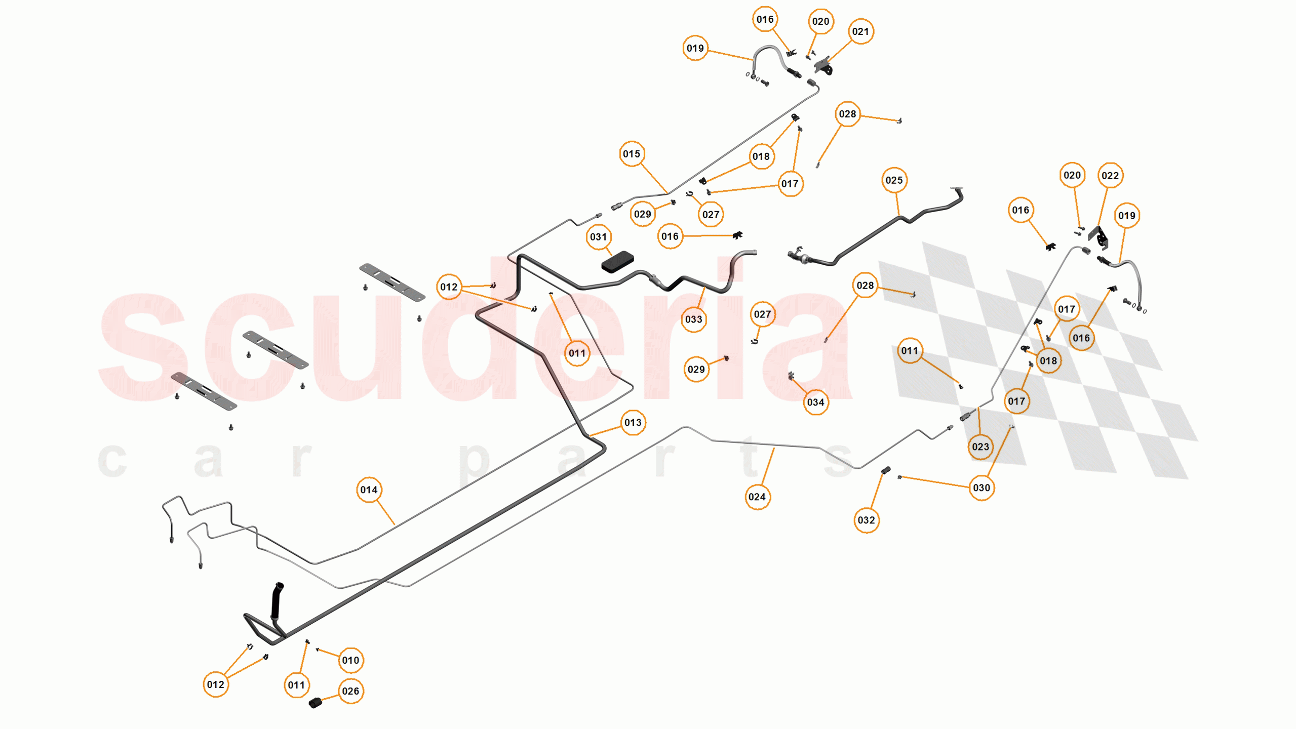 9 - C1 - BRAKE SYSTEM - 9.4 - 05 - REAR BRAKE PIPES of McLaren McLaren 650S Coupe