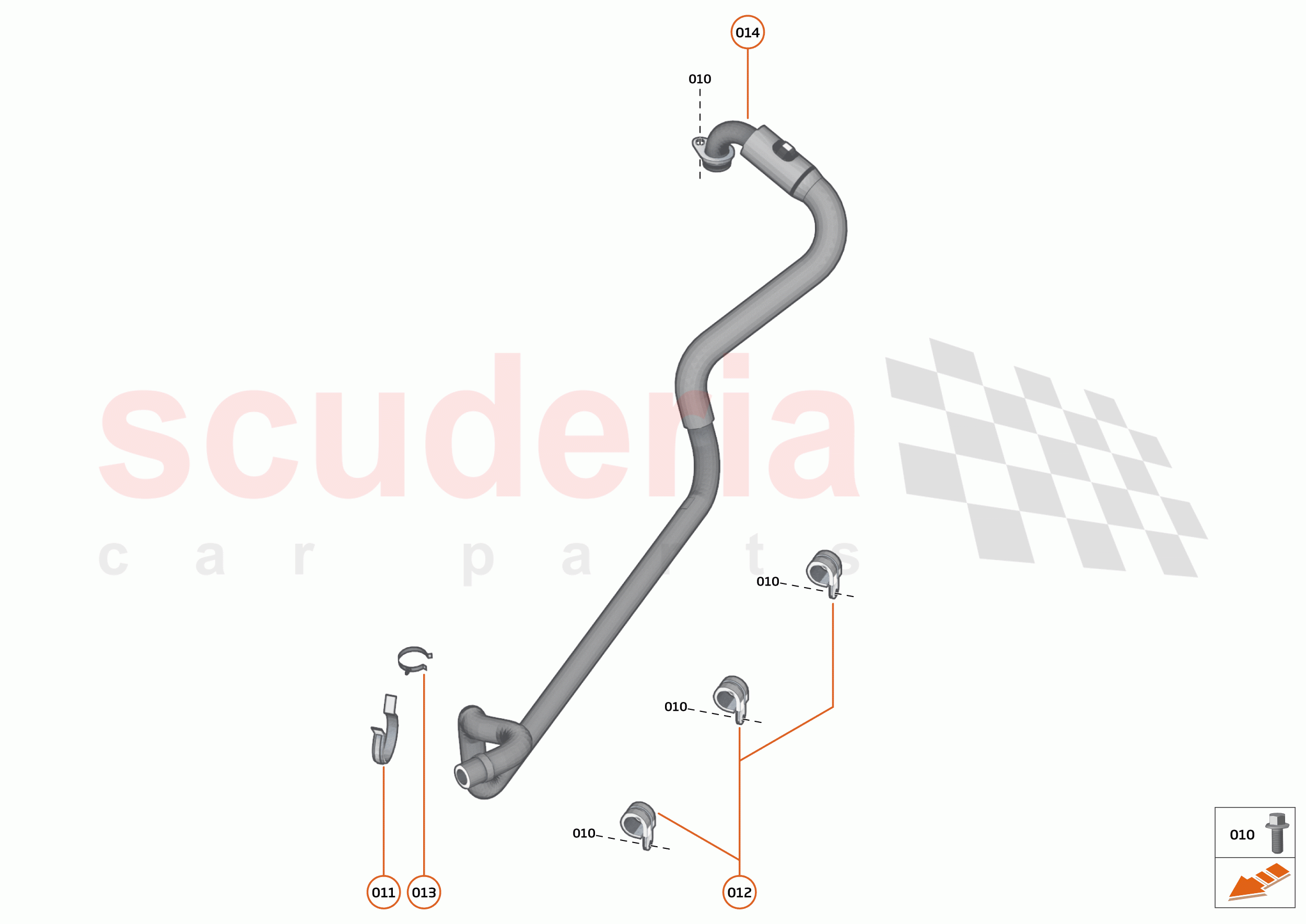 35 - TRANSMISSION COOLING SYSTEM - REAR - 35.2 - CLUTCH COOLER FEED + RETURN REAR of McLaren McLaren GT