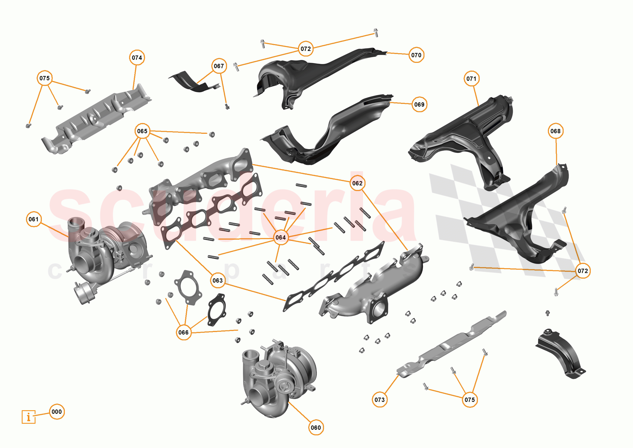 32 - ENGINE - 32.4 - EXHAUST MANIFOLD AND TURBOCHARGERS of McLaren McLaren P1 Coupe