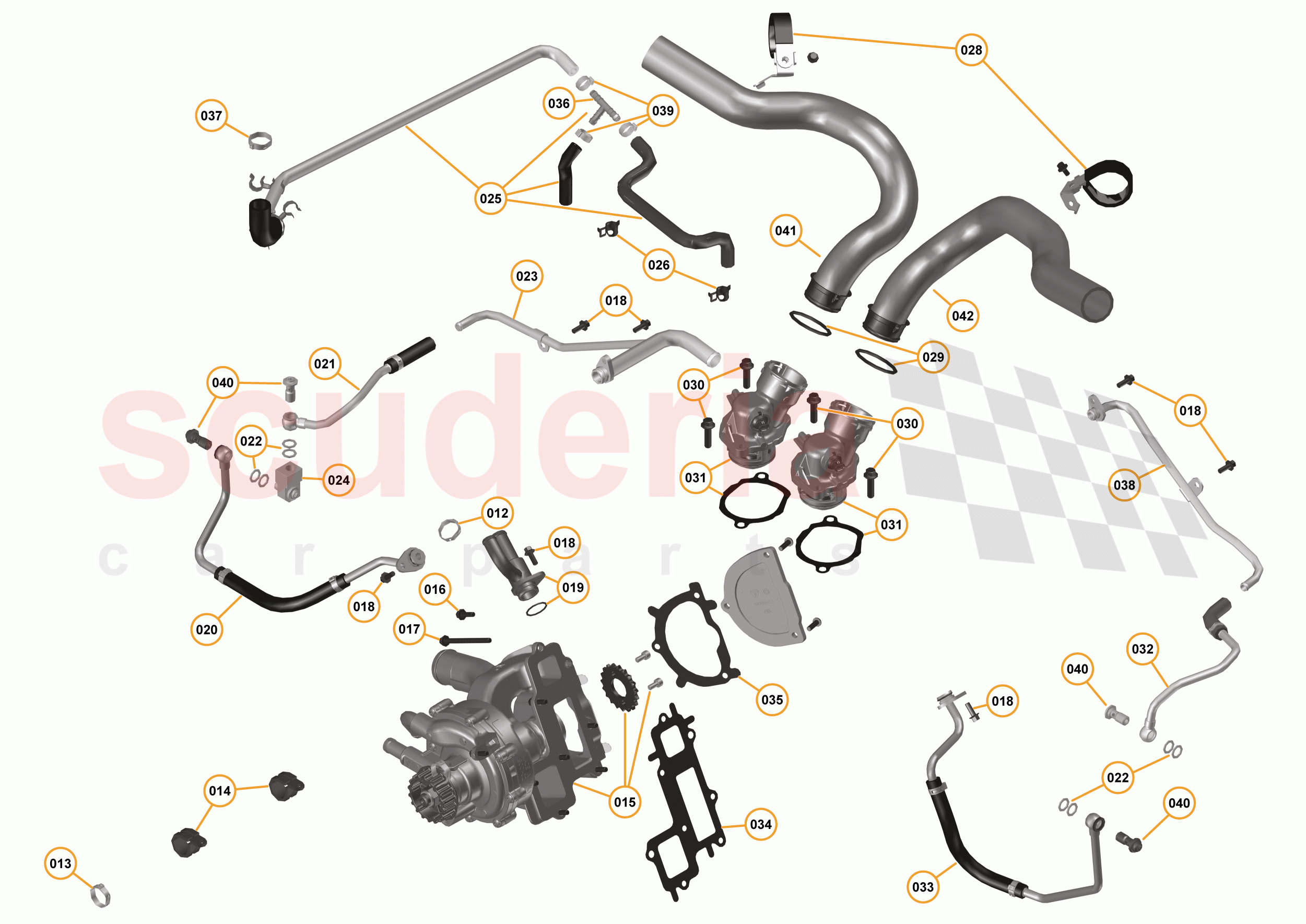 16 - F1 - POWER UNIT - 16.4 - 01 - POWER UNIT - WATER PUMP + COOLING of McLaren McLaren 675LT Spider