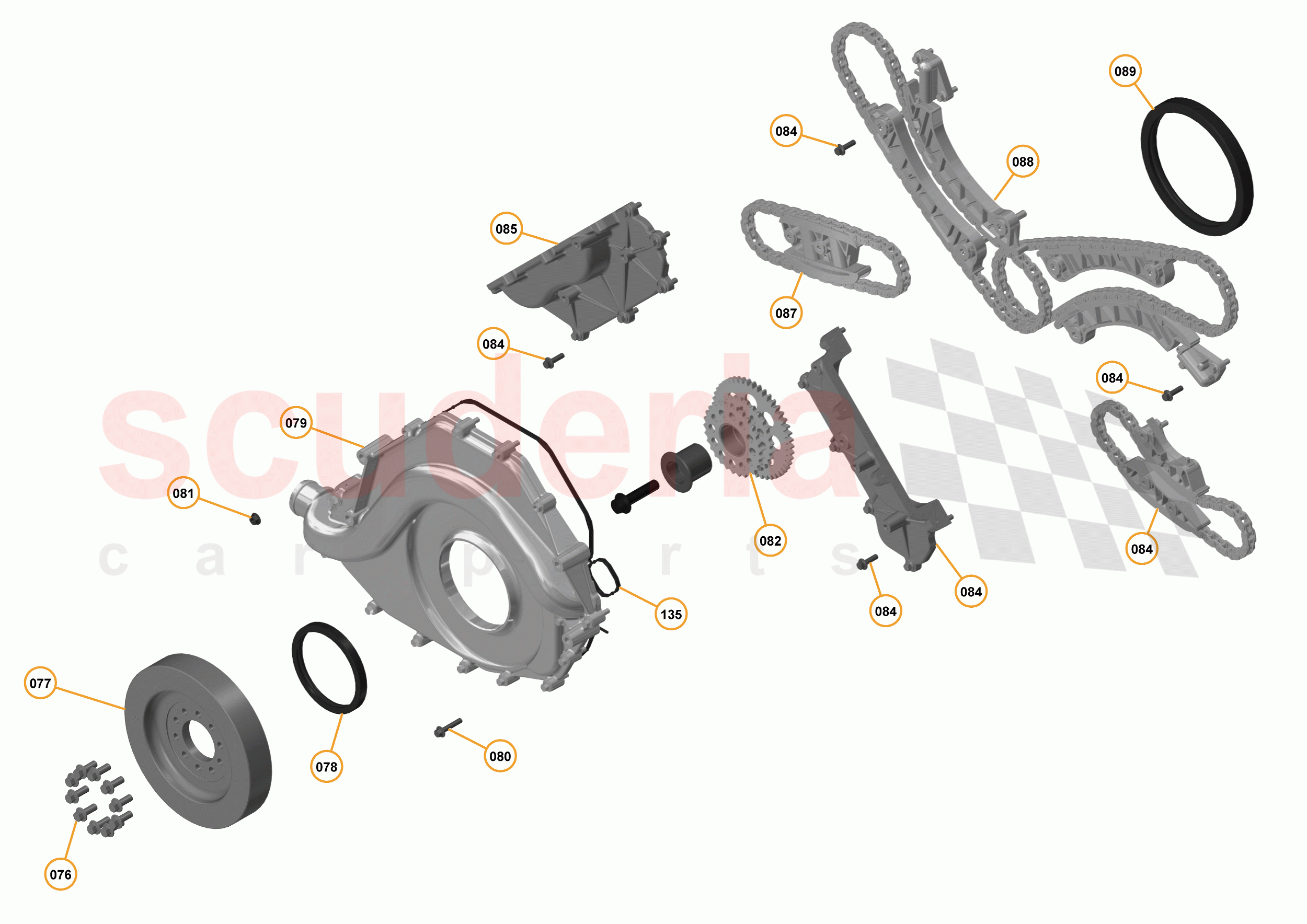 32 - ENGINE - 32.5 - FRONT COVER, TIMING GEAR AND CRANKSHAFT DAMPER of McLaren McLaren P1 Coupe