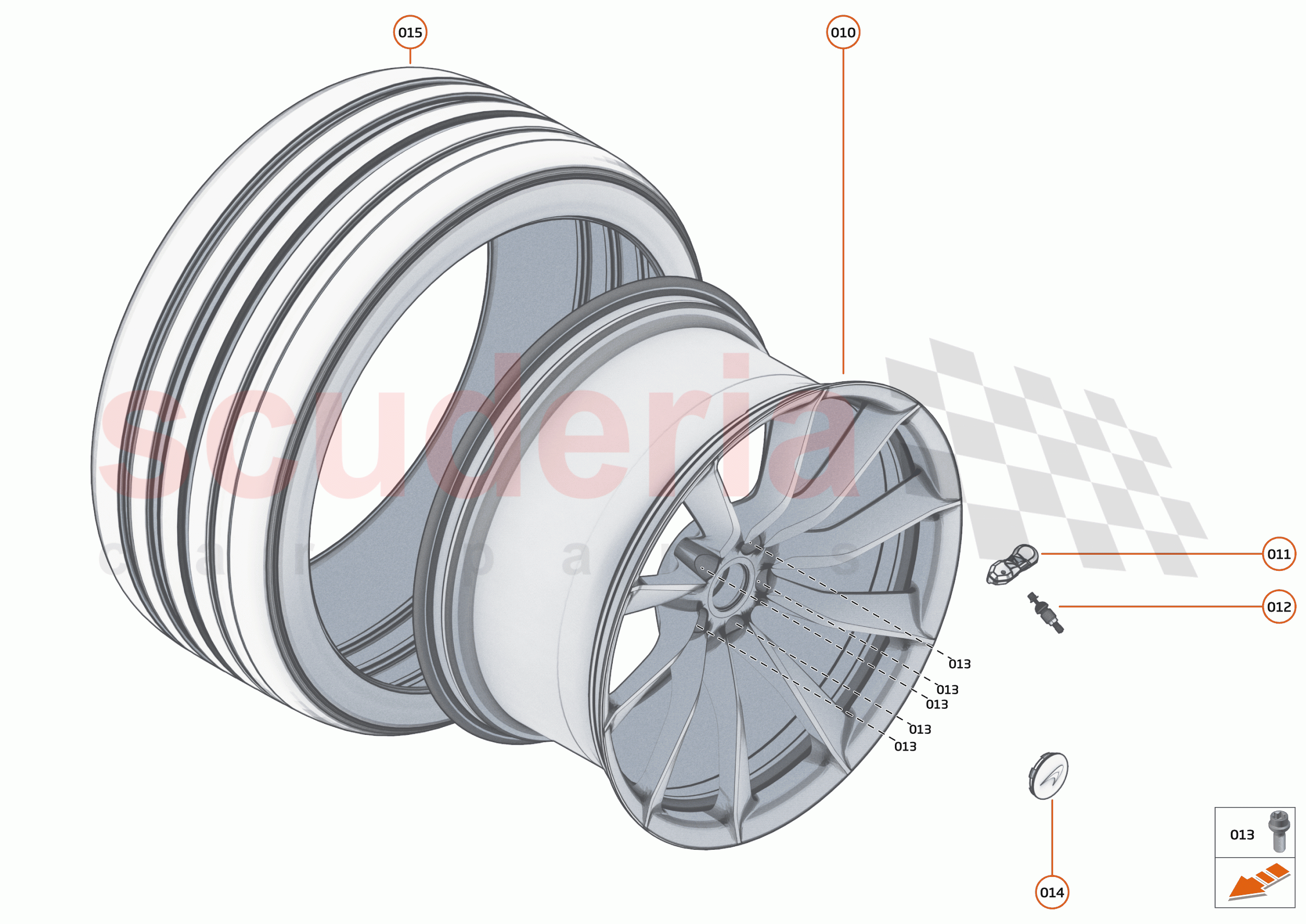 17 - SUSPENSION - 17.13 - WHEEL AND TYRE ASSEMBLIES REAR LEFT of McLaren McLaren Speedtail
