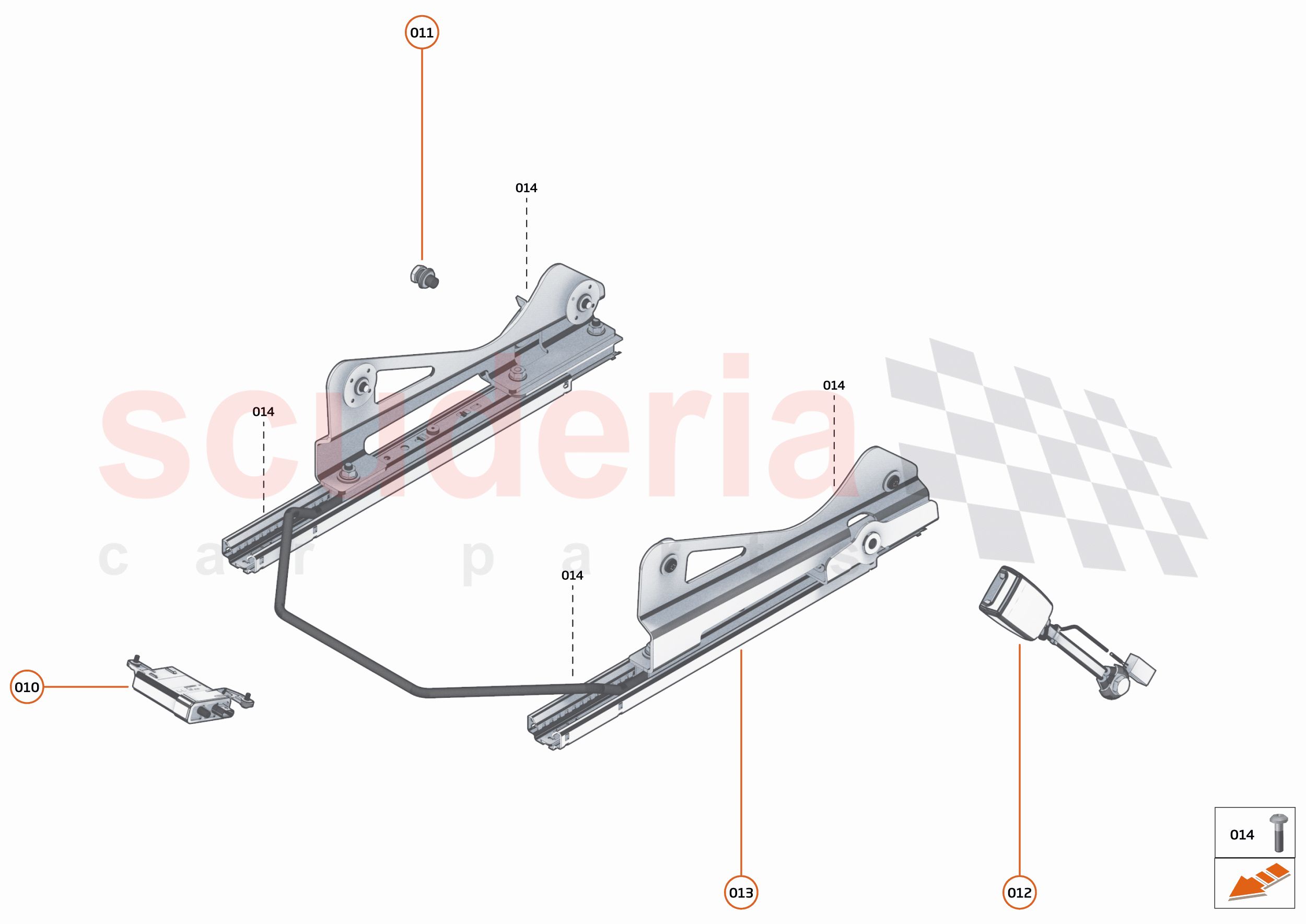 47 - INTERIOR SYSTEMS - 47.10 - SEAT ASSEMBLY - RACE - MISC of McLaren McLaren 720S Spider