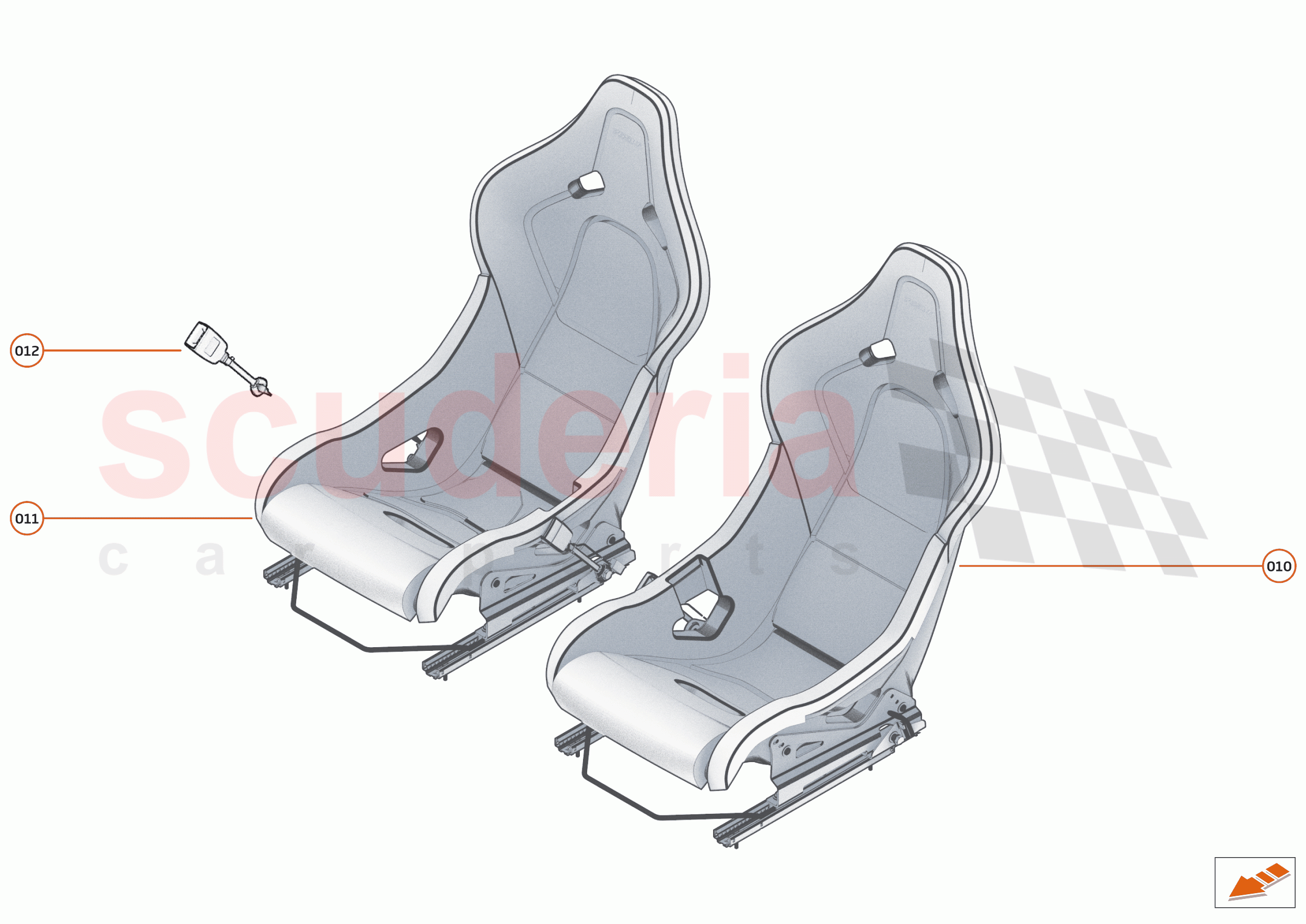 48 - INTERIOR SYSTEMS - 48.6 - SEAT ASSY - RACE SEAT of McLaren McLaren 765LT