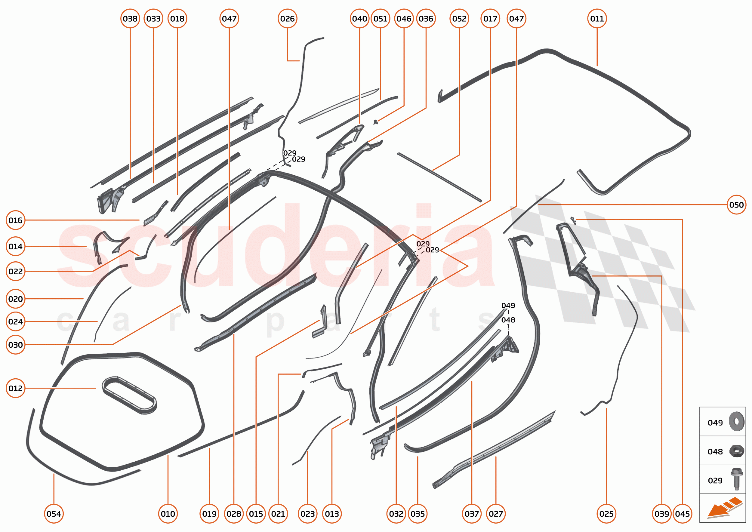 7 - CLOSURES - 7.11 - CLOSURES SEALS of McLaren McLaren 750S Spider