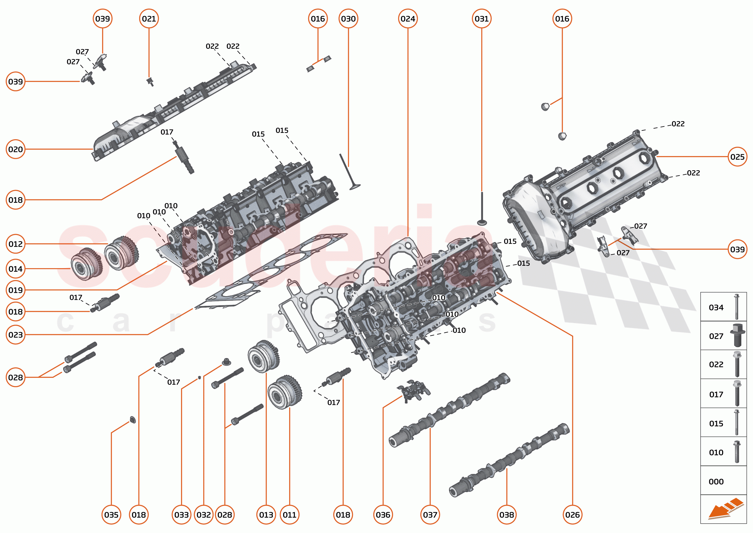33 - ENGINE - 33.1 - CYLINDER HEAD & VALVE TRAIN of McLaren McLaren 600LT