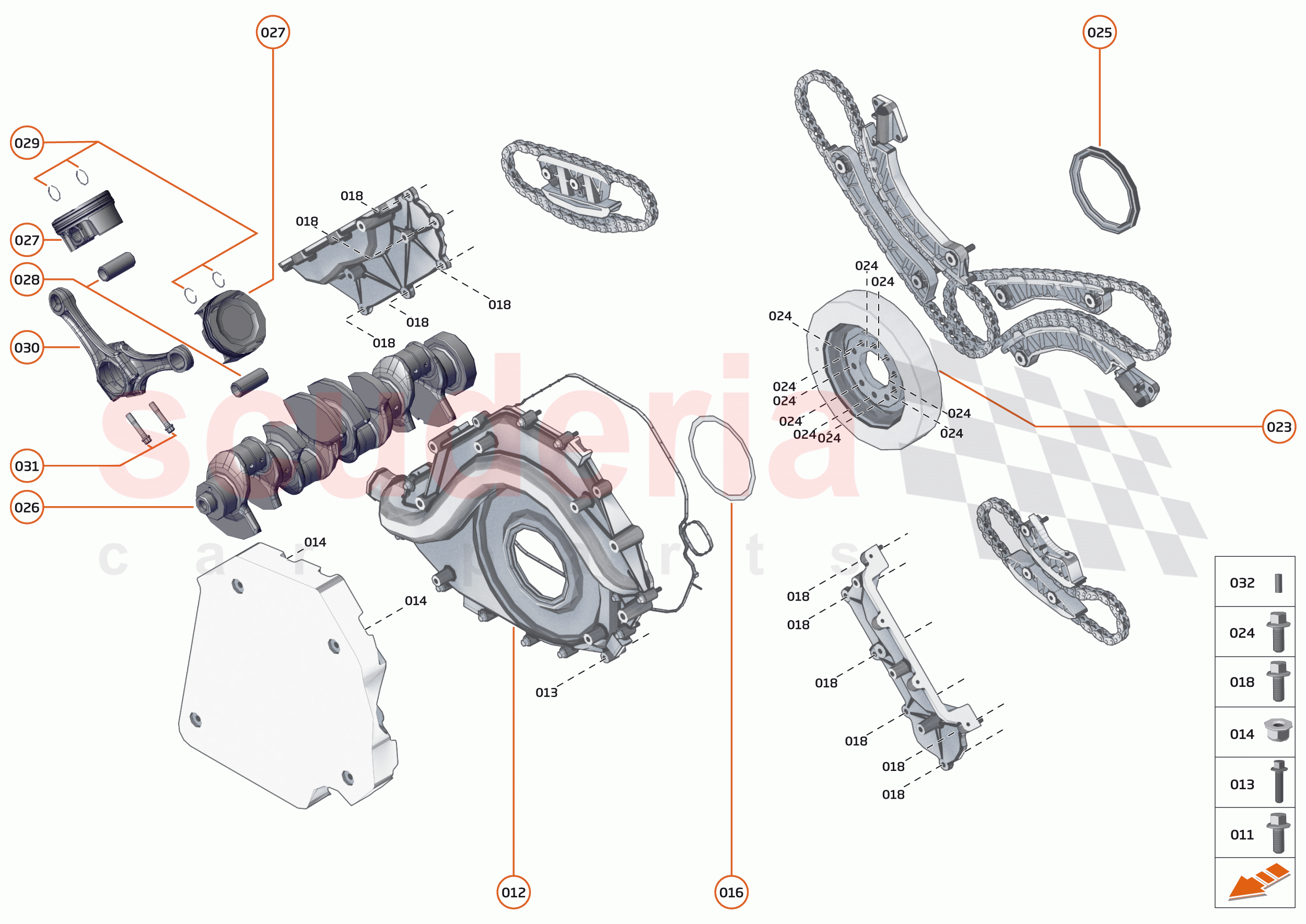 21 - ENGINE - 21.5 - FRONT COVER, TIMING GEAR & CRANKSHAFT DAMPER of McLaren McLaren Elva