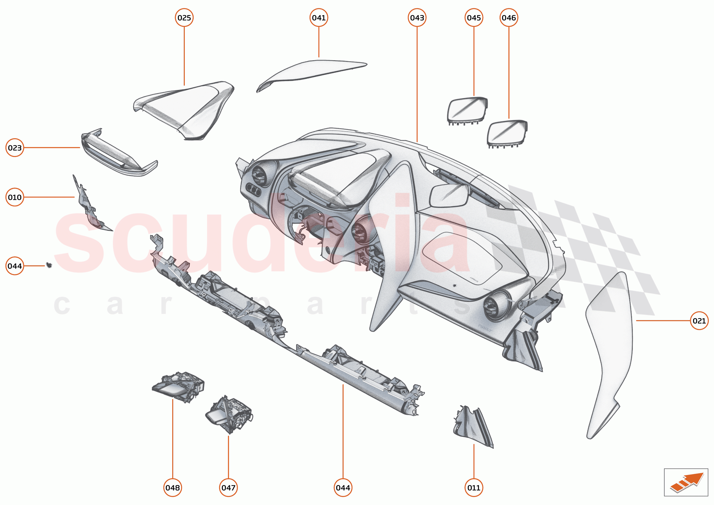 48 - INTERIOR SYSTEMS - 48.1 - ASSY FACIA of McLaren McLaren 765LT