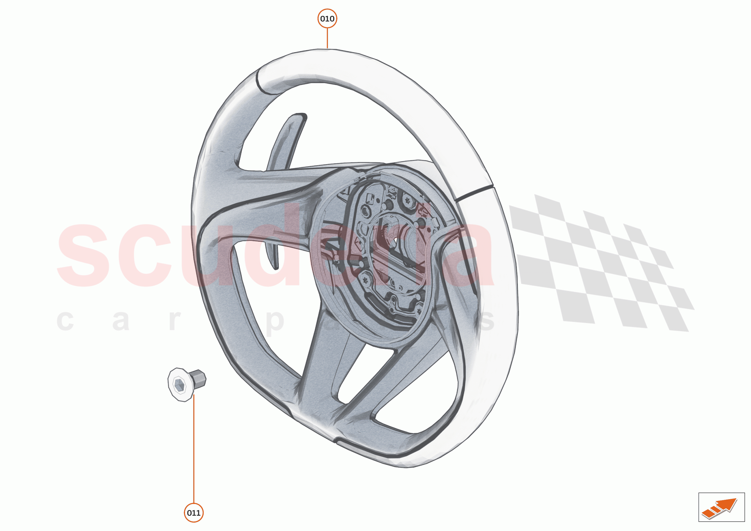 42 - INTERIOR SYSTEMS - 42.20 - STEERING WHEEL of McLaren McLaren Senna