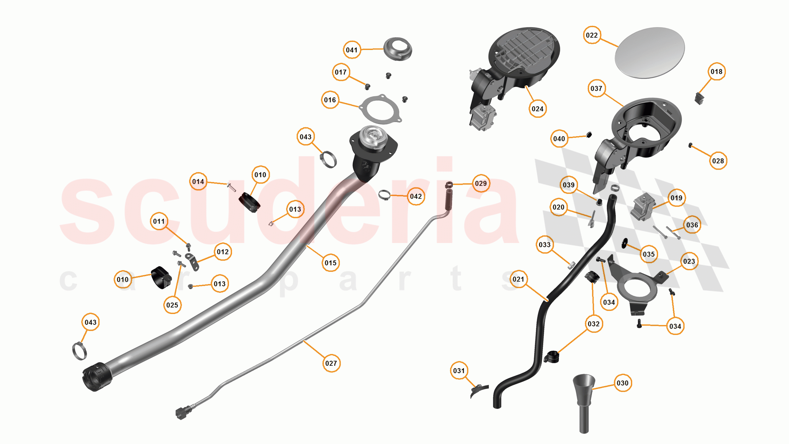 13 - K1 - FUEL SYSTEM - 13.4 - 03 - FUEL FILLER NECK of McLaren McLaren 12C Spider