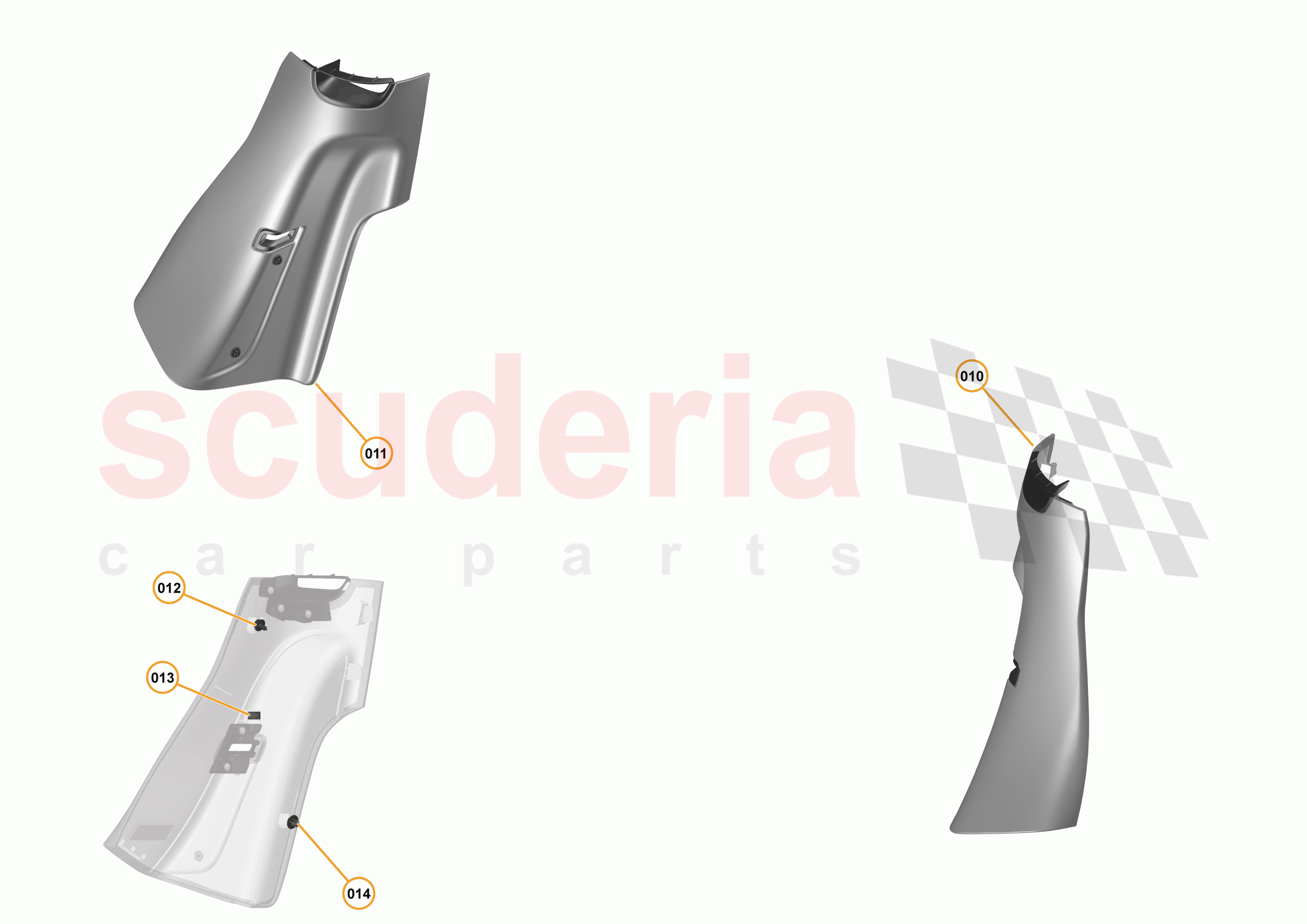 47 - INTERIOR SYSTEMS - 47.25 - LOWER & REAR TRIM - B-PILLAR TRIM of McLaren McLaren 540C Coupe