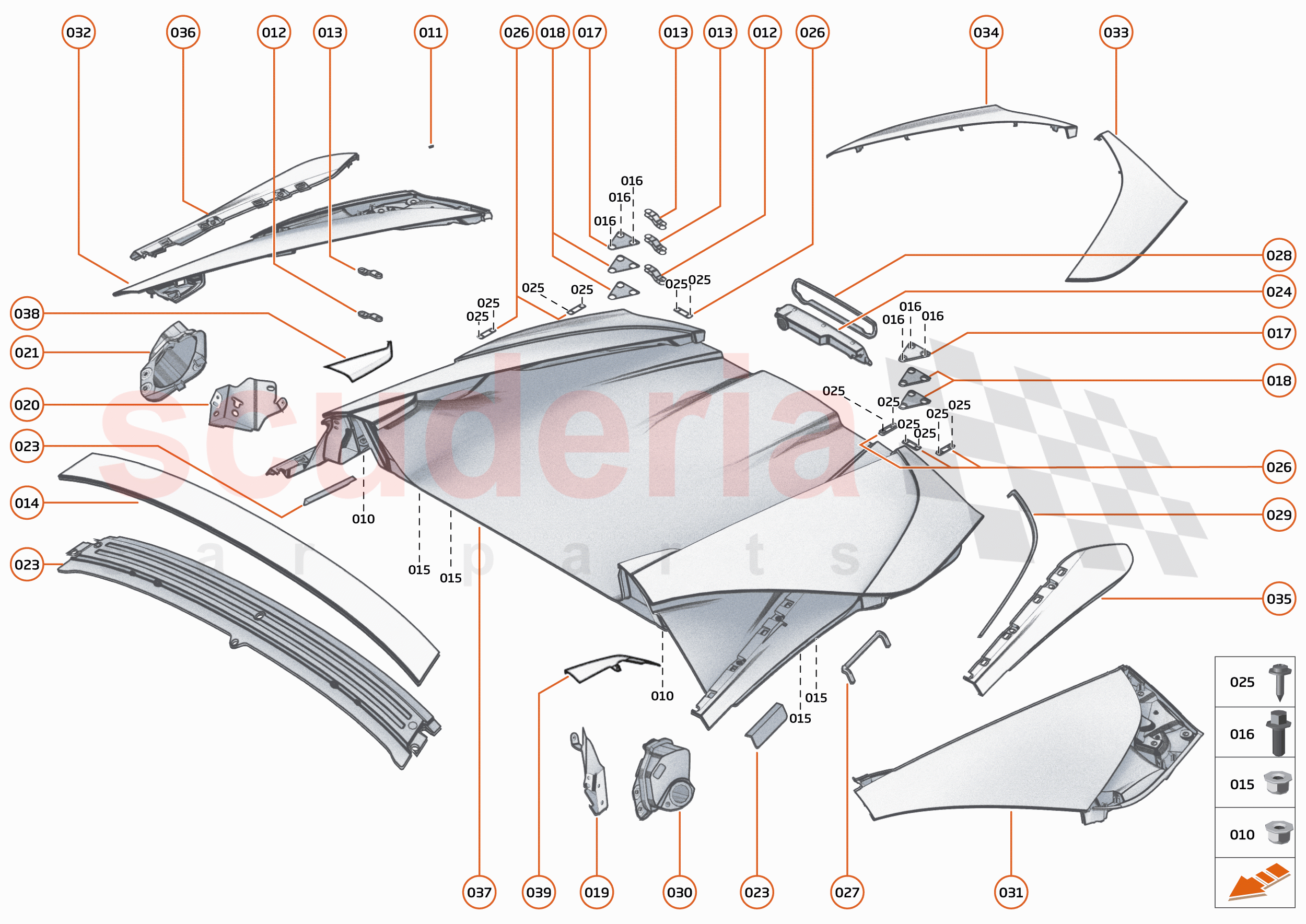 6 - PANELS - 6.5 - UPPER STRUCTURE of McLaren McLaren 720S Spider