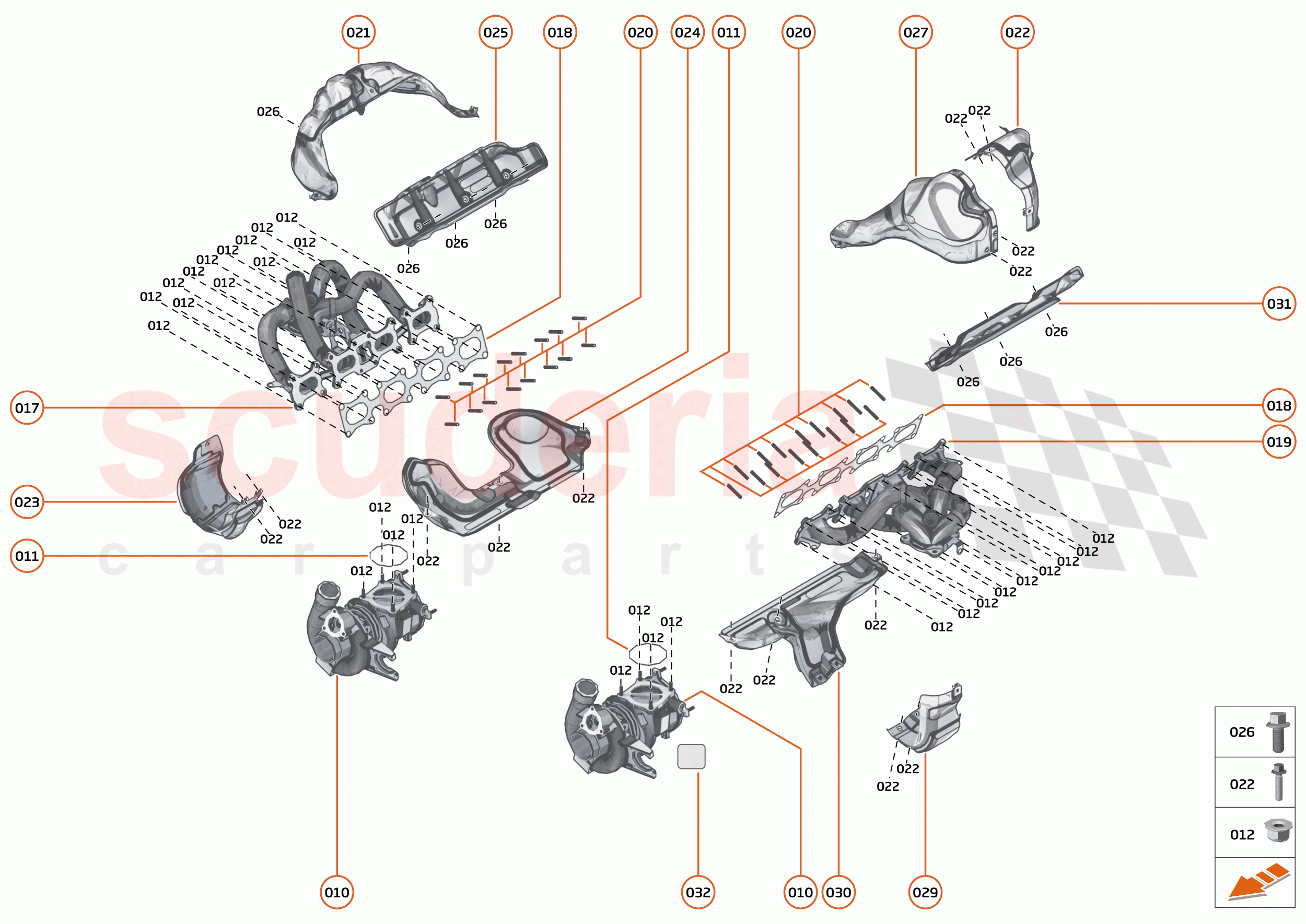 34 - ENGINE - 34.4 - EXHAUST MANIFOLD & TURBOCHARGERS of McLaren McLaren 750S Coupe