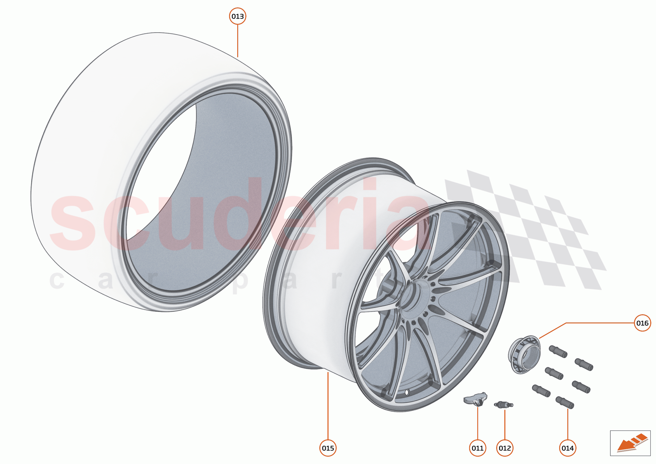 17 - SUSPENSION - 17.13 - WHEEL AND TYRE ASSEMBLIES REAR LEFT of McLaren McLaren Senna GTR