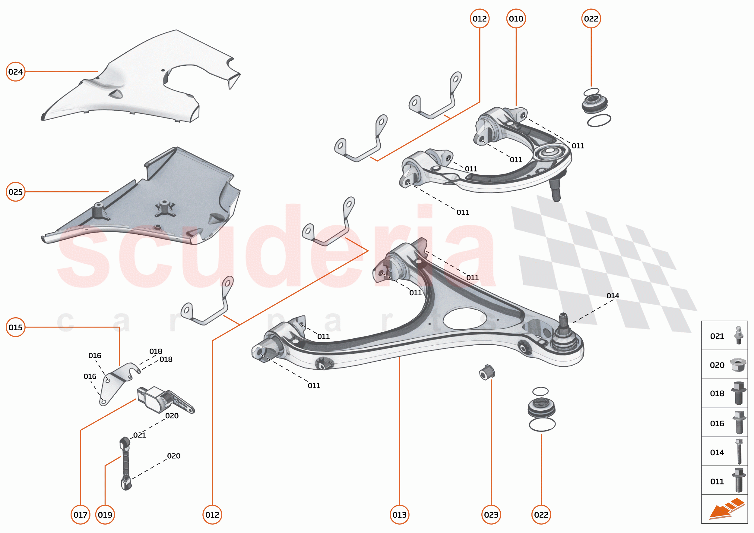 16 - SUSPENSION - 16.3 - TRANSVERSE LINKS FRONT of McLaren McLaren Elva