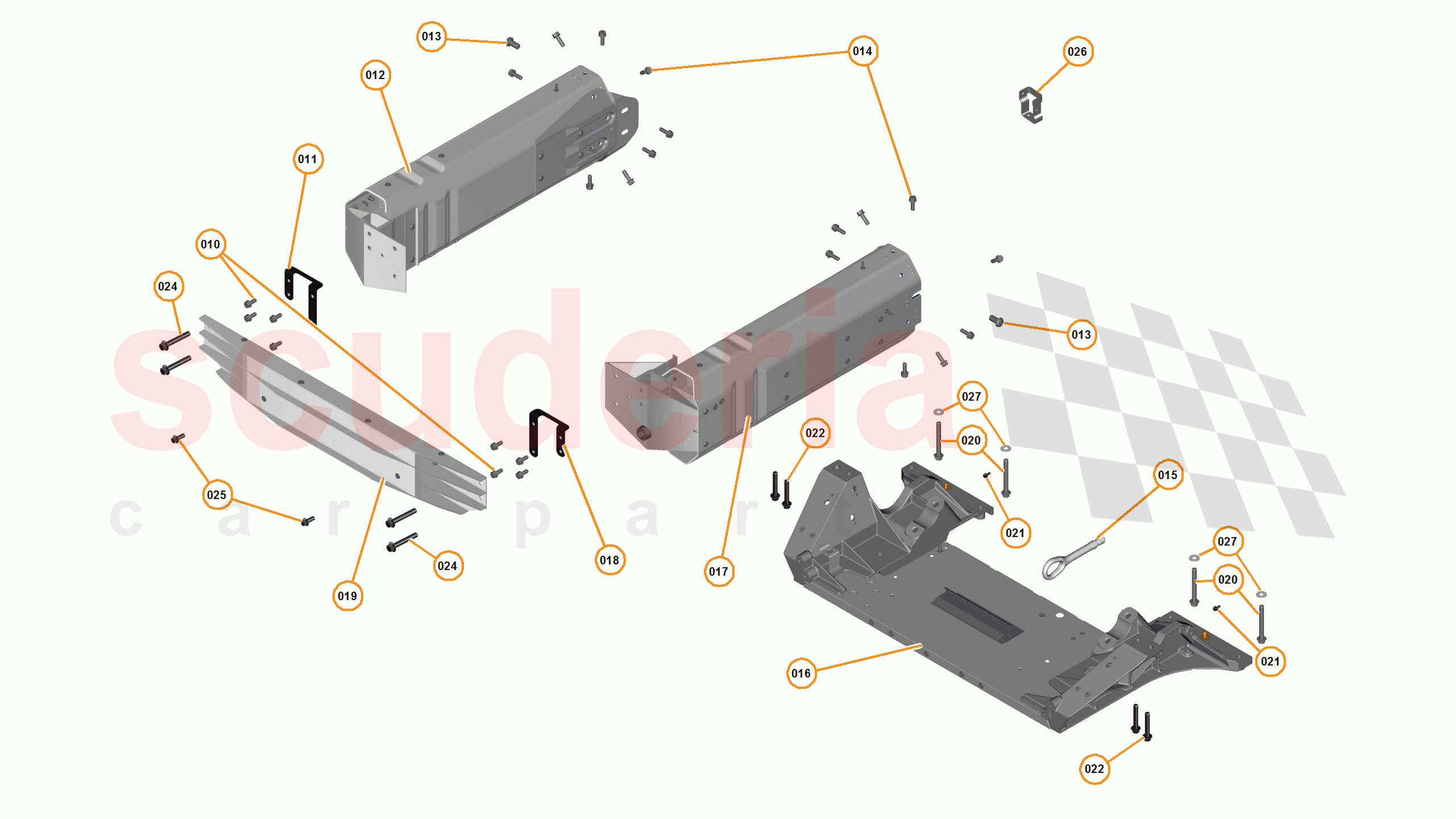 1 - A1 - BODY STRUCTURES - 1.2 - 02 - FRONT FRAME ASSEMBLY of McLaren McLaren 12C Coupe