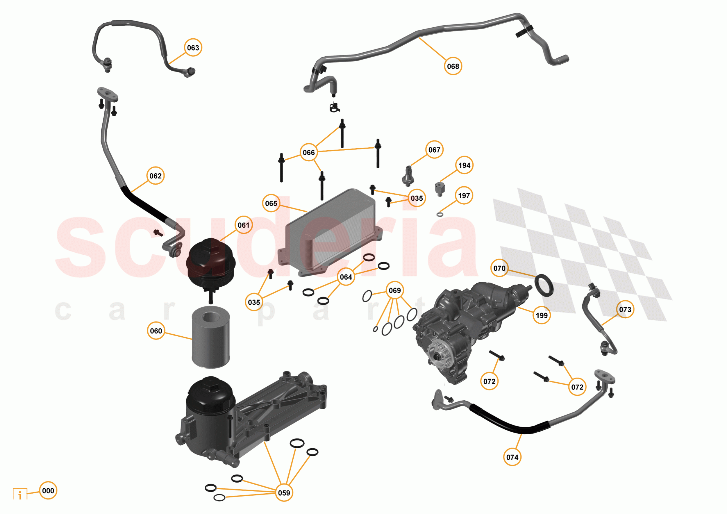 16 - F1 - POWER UNIT - 16.6 - 01 - POWER UNIT - OIL FILTER ASSEMBLY + OIL PUMP of McLaren McLaren 625C Spider