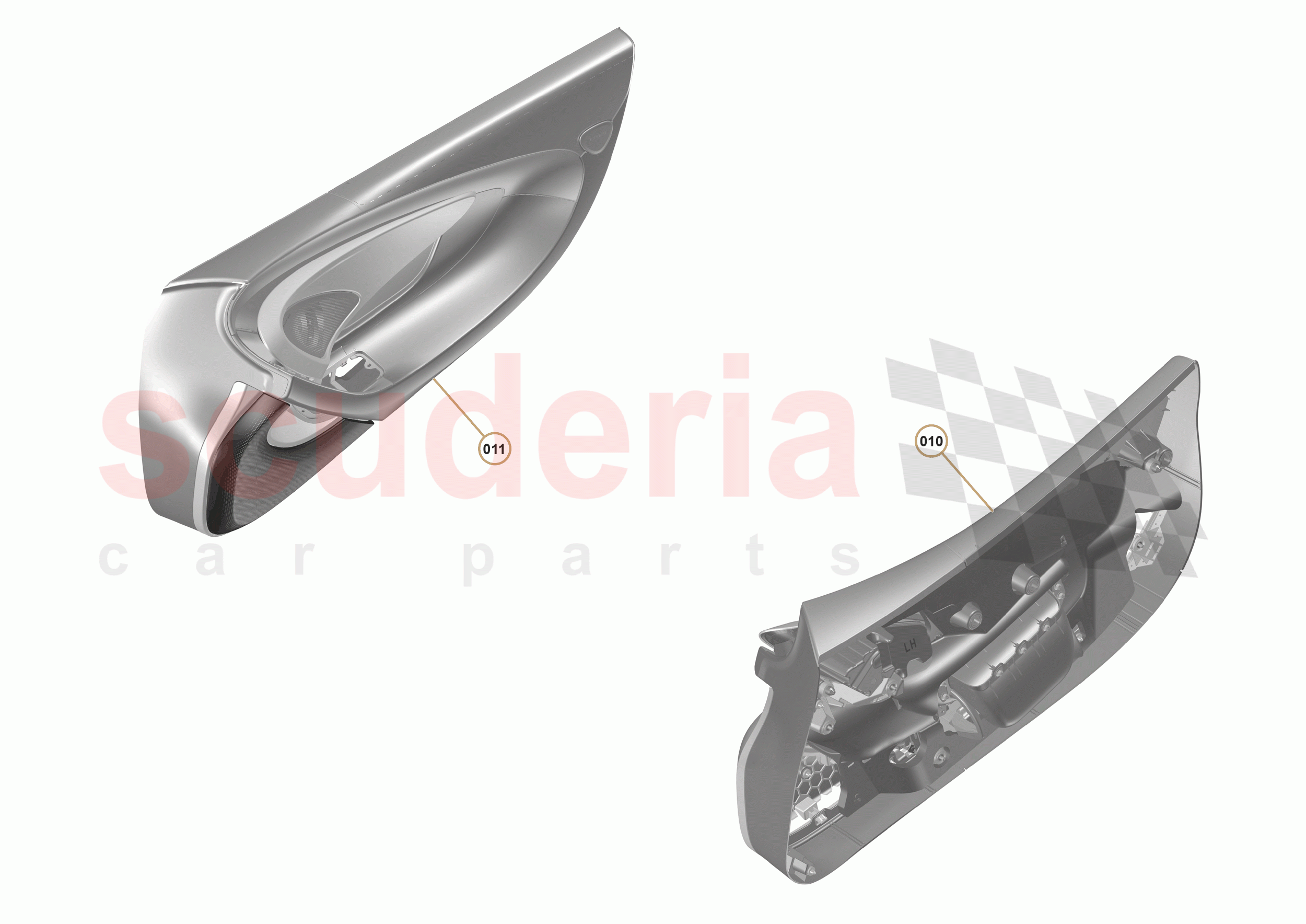 49 - INTERIOR SYSTEMS - 49.26 - DOOR CASING - ASSEMBLY - LOW-LINE & MID-LINE of McLaren McLaren 570S Spider