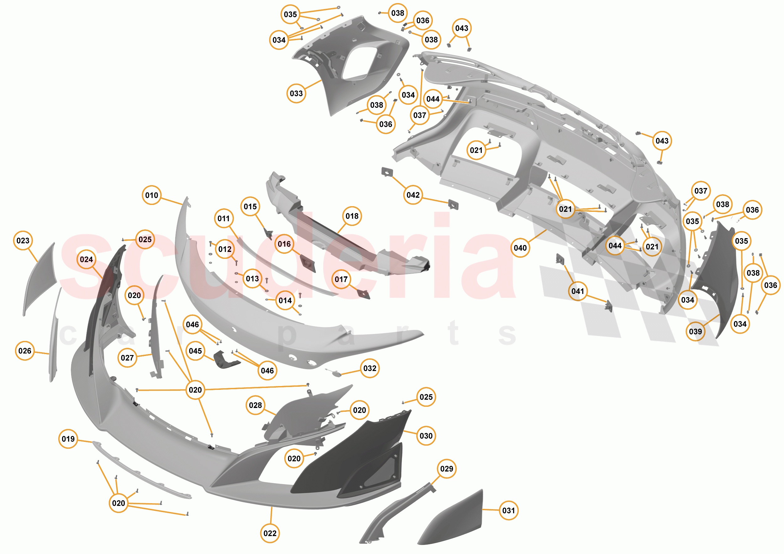 2 - A2 - EXTERIOR TRIM, LIGHTING, AND WIPERS - 2.1 - 01 - BUMPERS of McLaren McLaren 675LT Spider