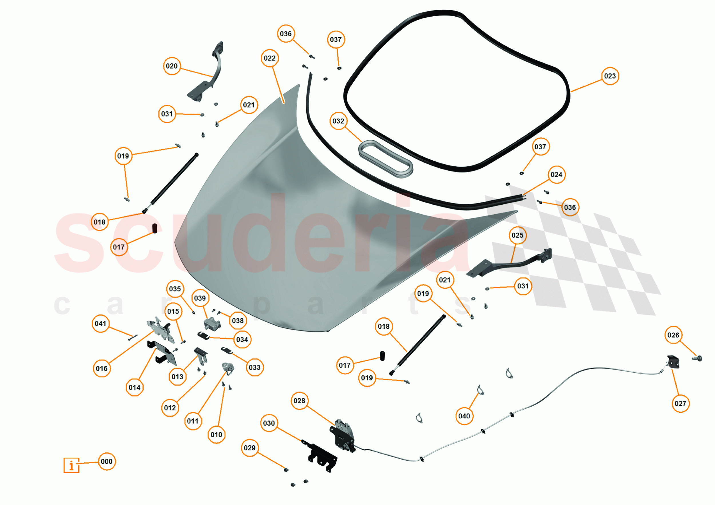 3 - A3 -CLOSURES - 3.1 - 01 - BONNET of McLaren McLaren 12C Coupe