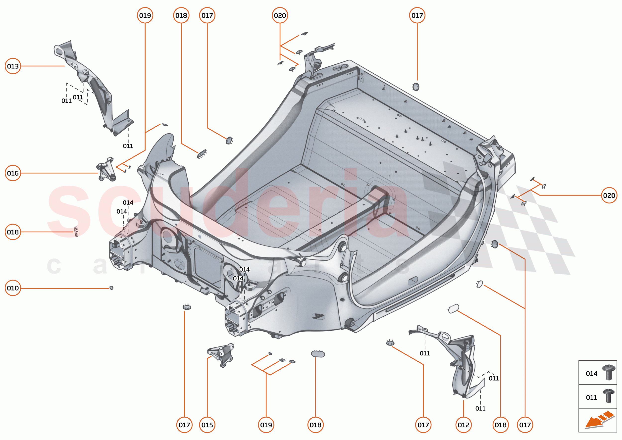 2 - MID STRUCTURES - 2.1 - MONOCOQUE of McLaren McLaren 720S Spider