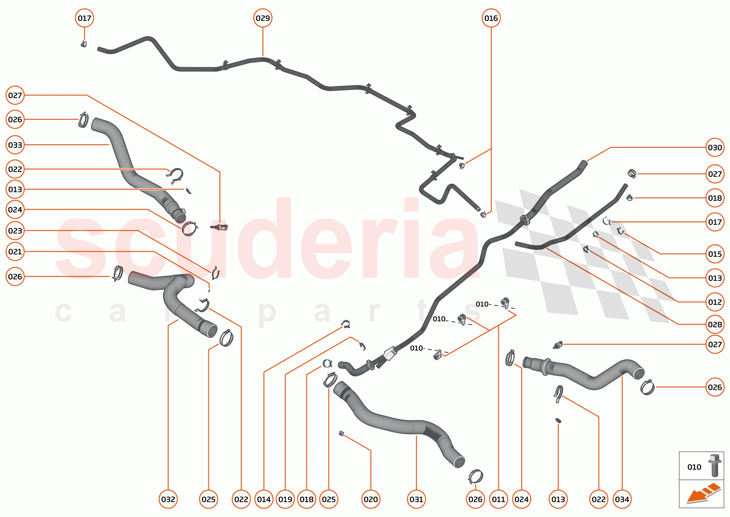 32 - COOLING SYSTEM - 32.1 - HIGH TEMPERATURE CIRCUIT & PIPES of McLaren McLaren GT