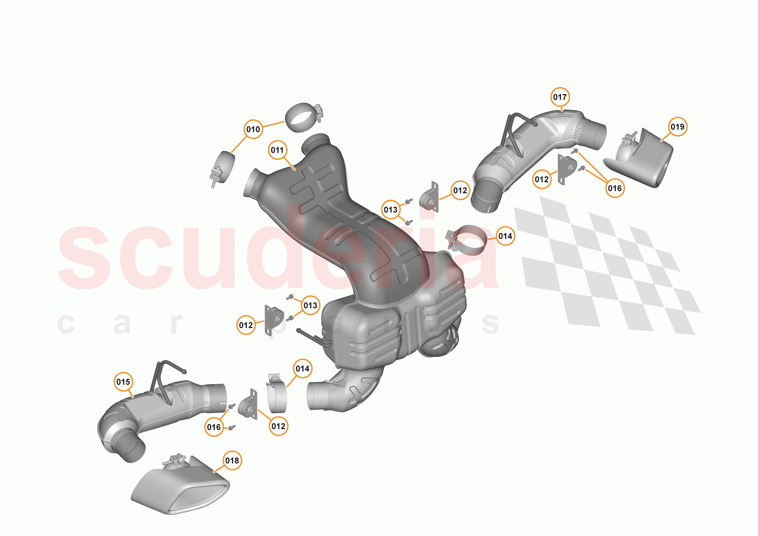 43 - EXHAUST - 43.2 - MUFFLER & TAIL PIPES of McLaren McLaren 570S Spider