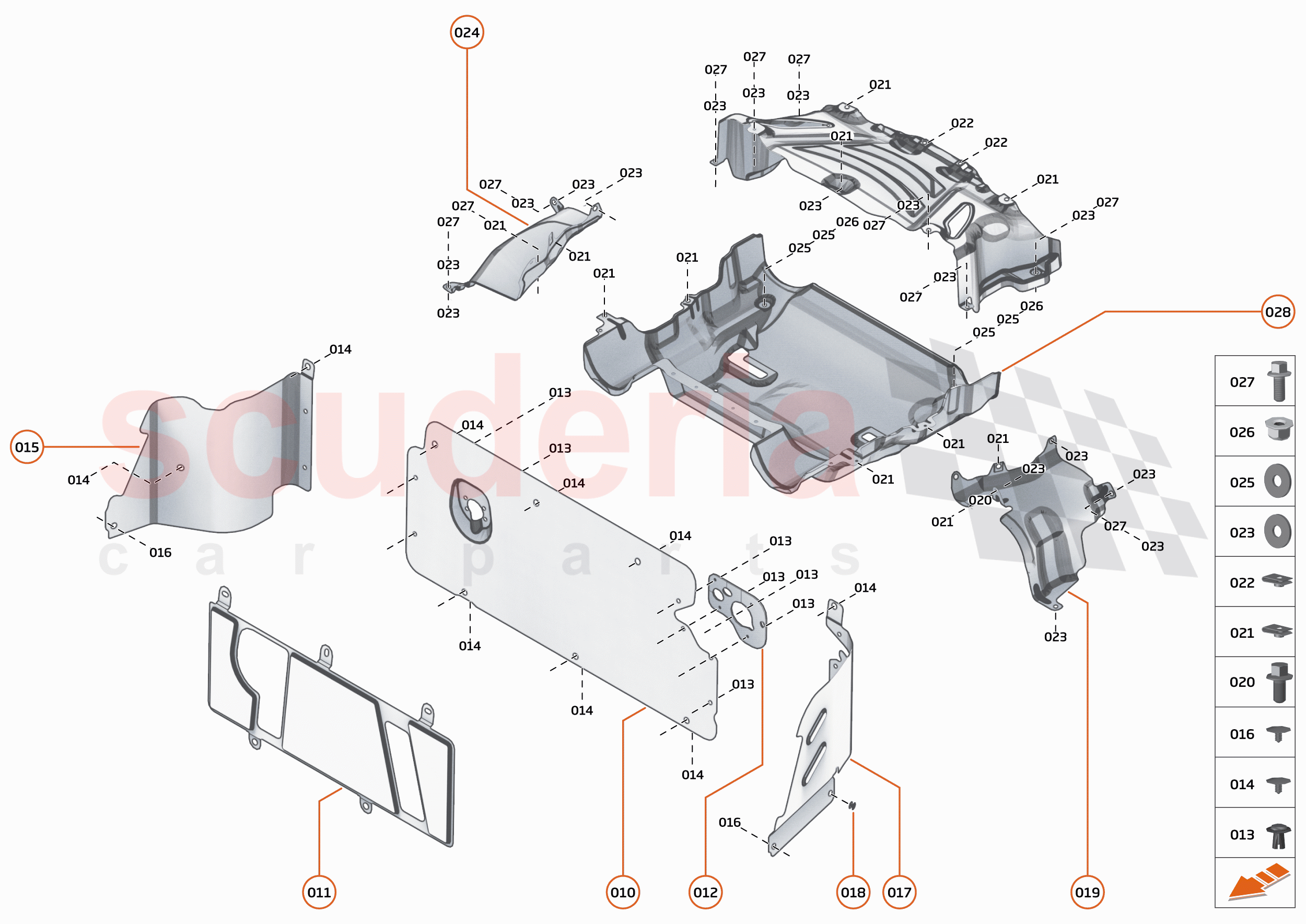 32 - HEAT INSULATION - 32.1 - HEATSHIELDS - VEHICLE MOUNTED of McLaren McLaren 720S Spider