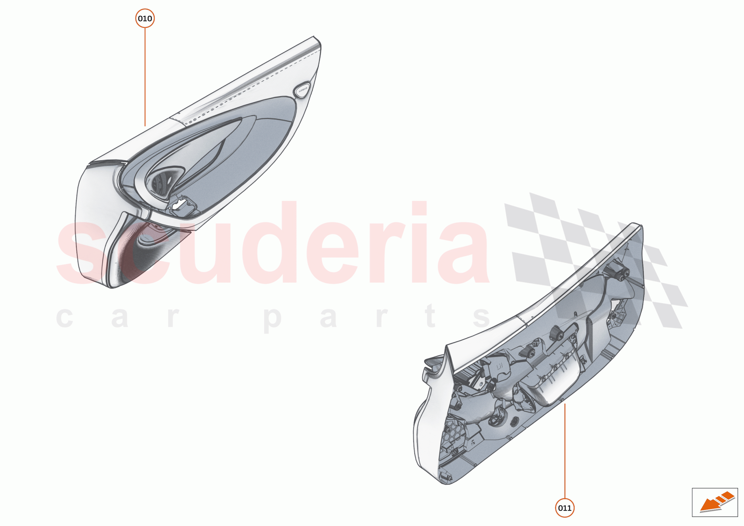 46 - INTERIOR SYSTEMS - 46.13 - DOOR CASING - ASSEMBLY of McLaren McLaren 620R