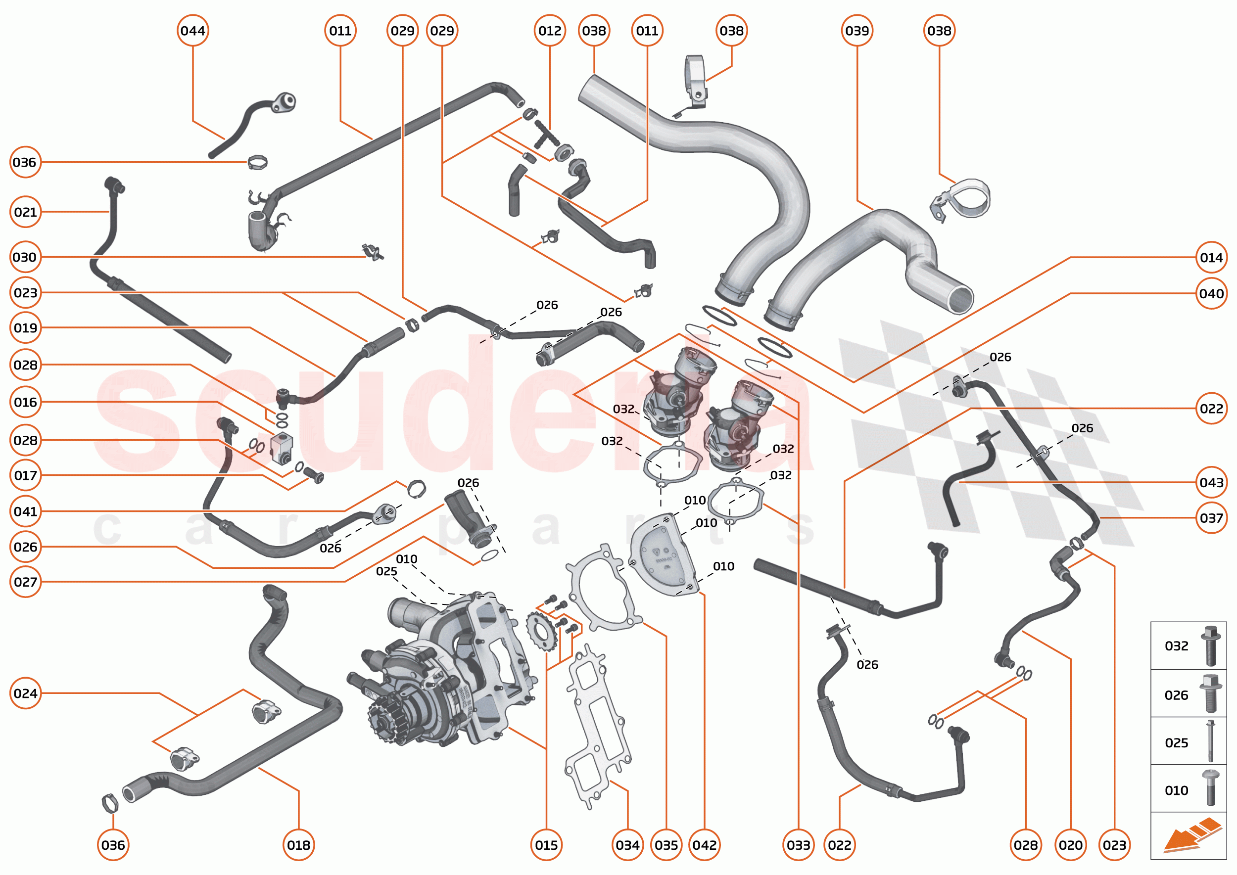 32 - ENGINE - 32.12 - ENGINE WATER PUMP & WATER CIRCUIT of McLaren McLaren 620R