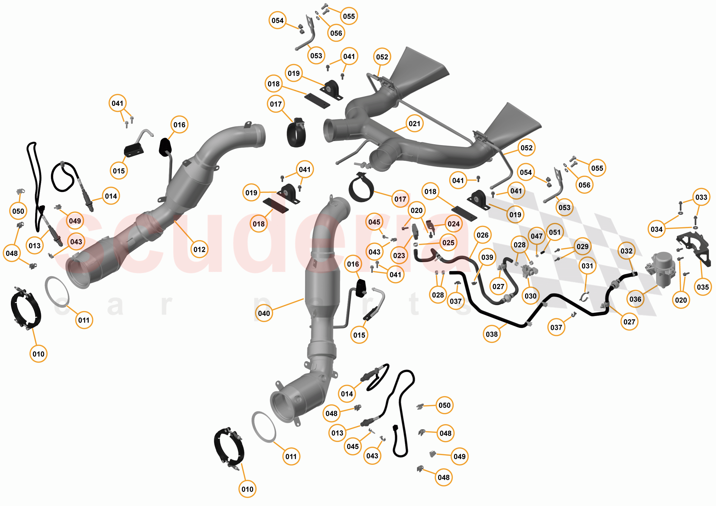 22 - H1 - EXHAUST SYSTEM - 22.1 - 01 - EXHAUST SYSTEM of McLaren McLaren 12C Coupe