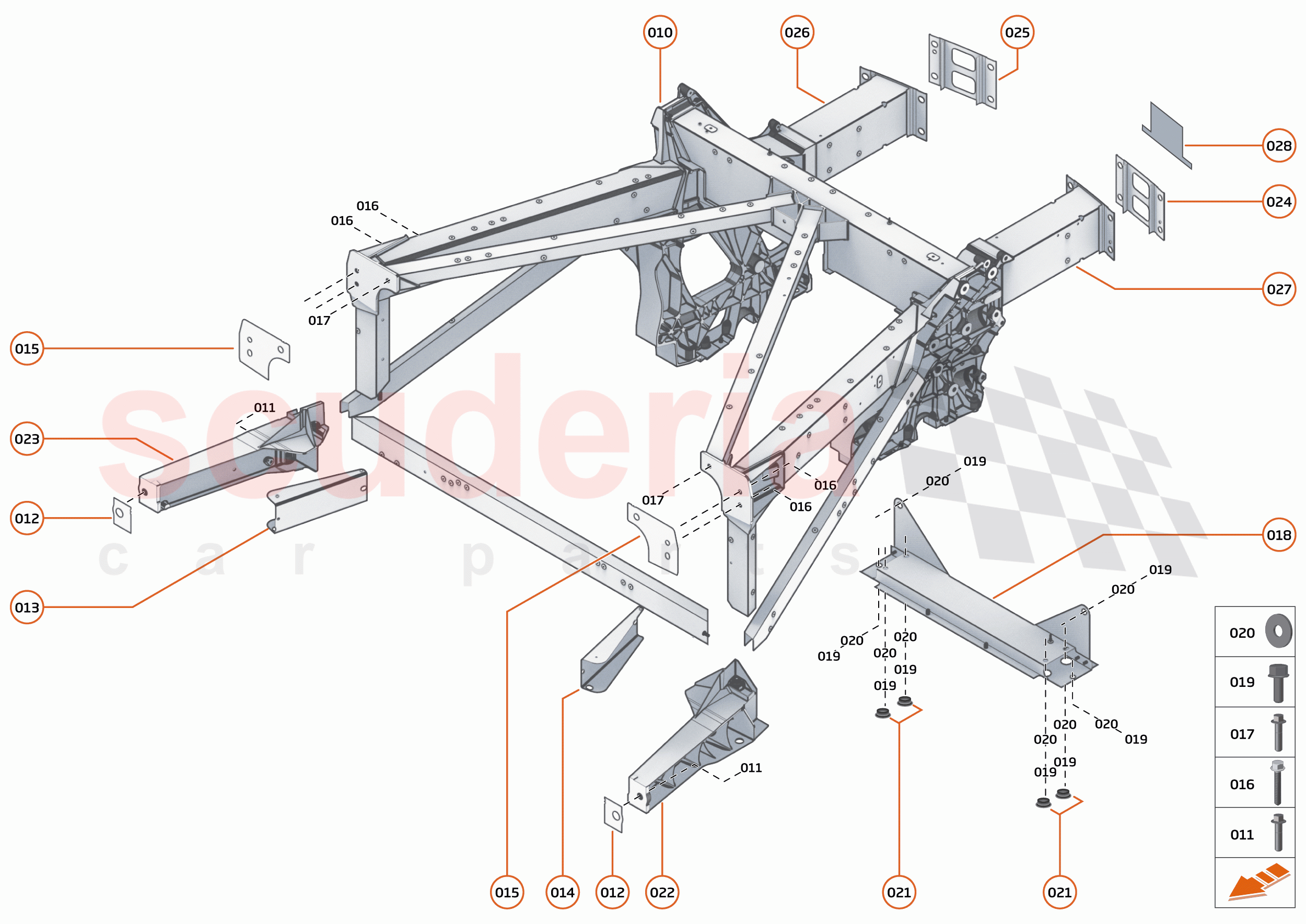 3 - REAR STRUCTURES - 3.1 - REAR FRAME of McLaren McLaren 765LT Spider
