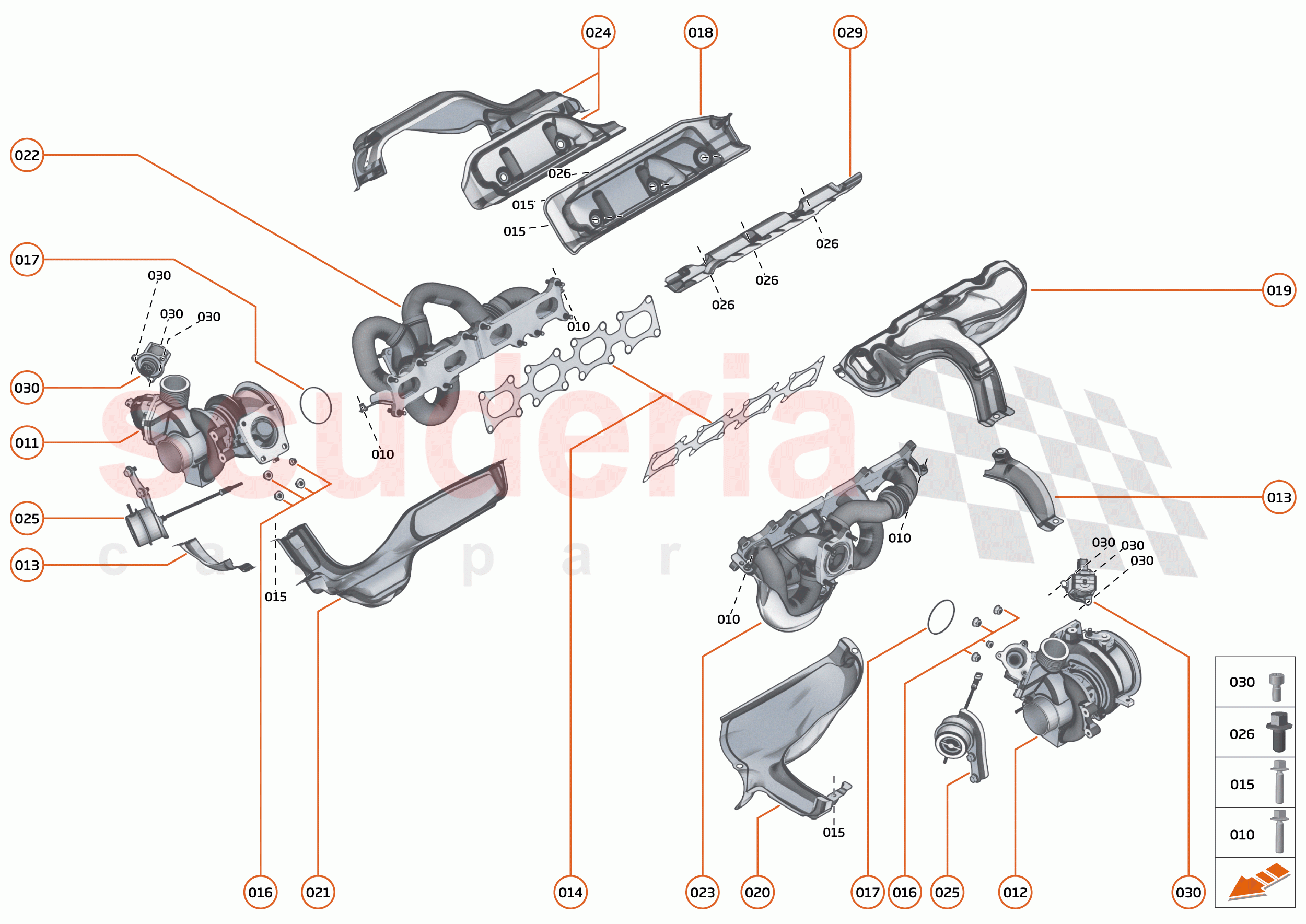 32 - ENGINE - 32.4 - EXHAUST MANIFOLD & TURBOCHARGERS of McLaren McLaren 620R
