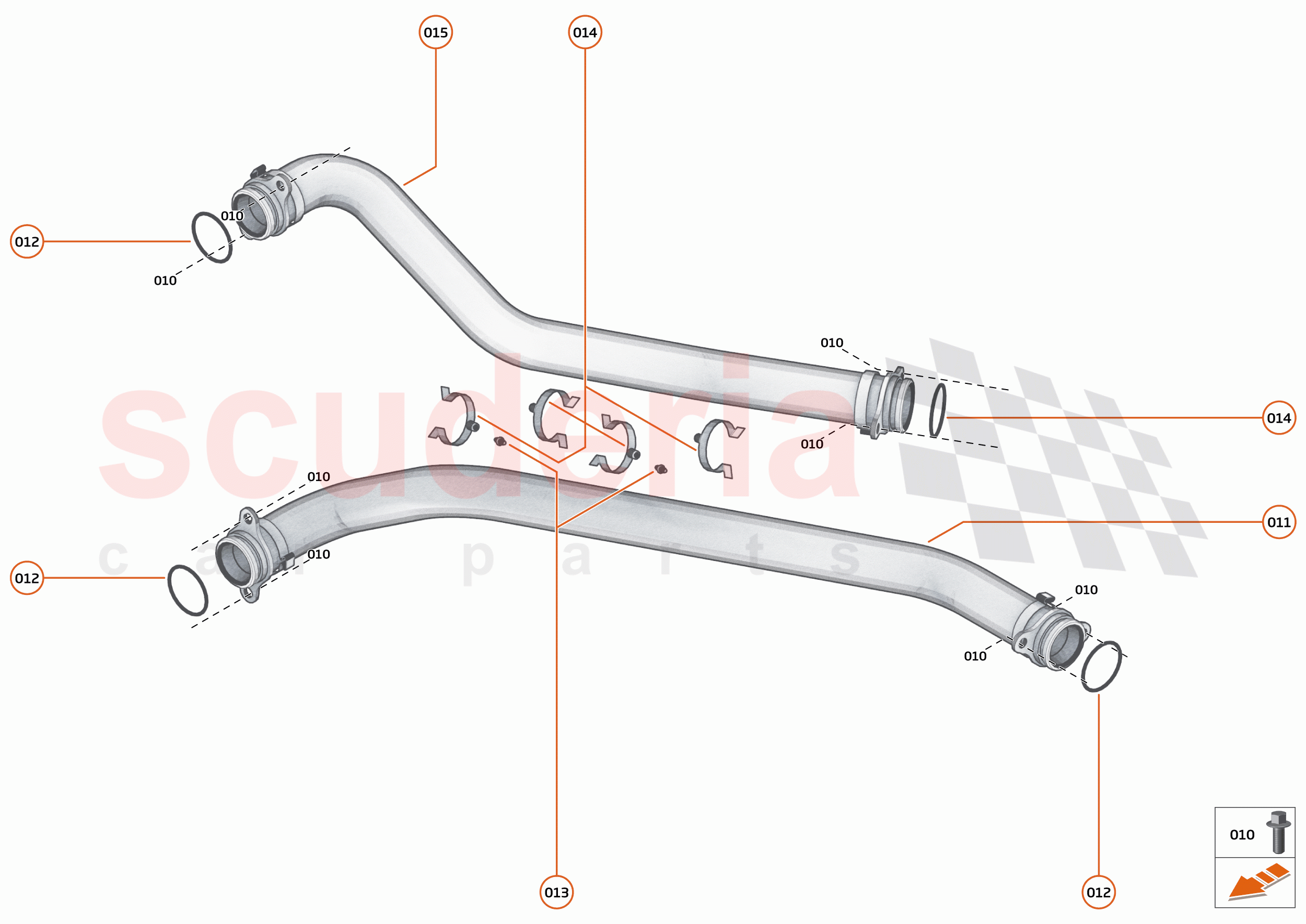 24 - LUBRICATION SYSTEM OFF - ENGINE - 24.2 - ENGINE OIL FEED & RETURN HOSES of McLaren McLaren GT