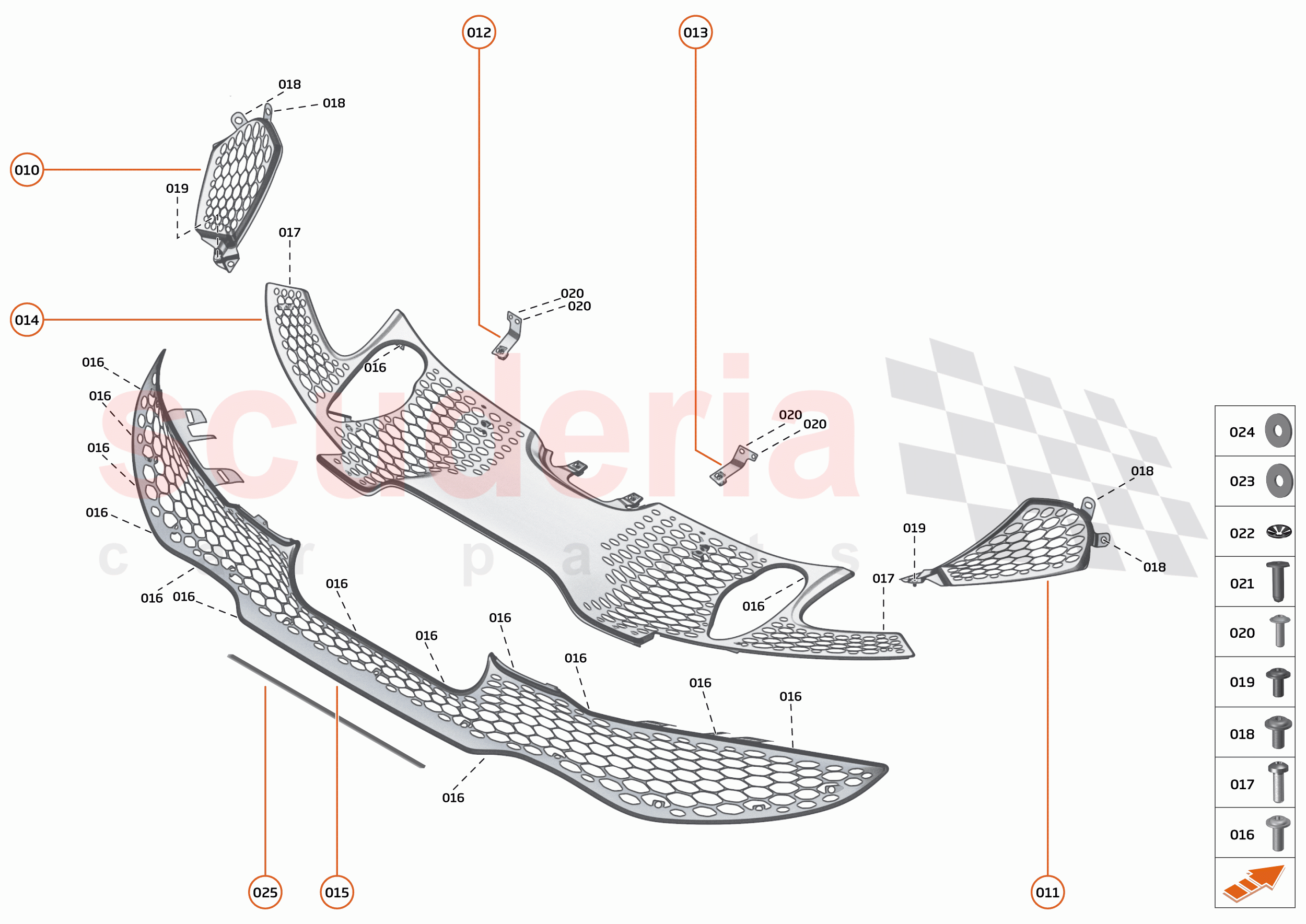 11 - EXTERIOR ORNAMENTATION - 11.7 - REAR FINISHERS AND GRILLES of McLaren McLaren 765LT Spider