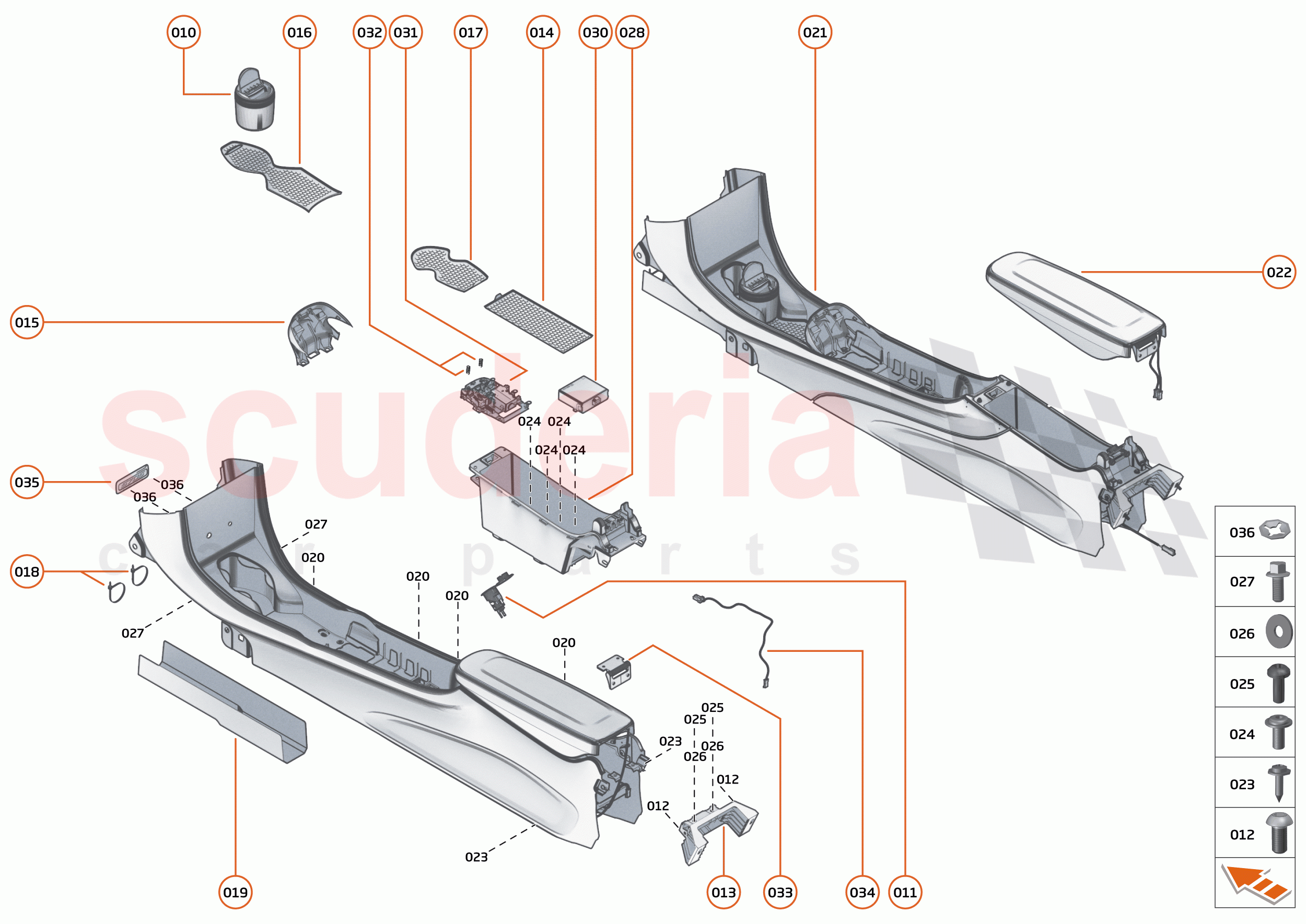 48 - INTERIOR SYSTEMS - 48.4 - ASSY TUNNEL CONSOLE of McLaren McLaren 600LT Spider