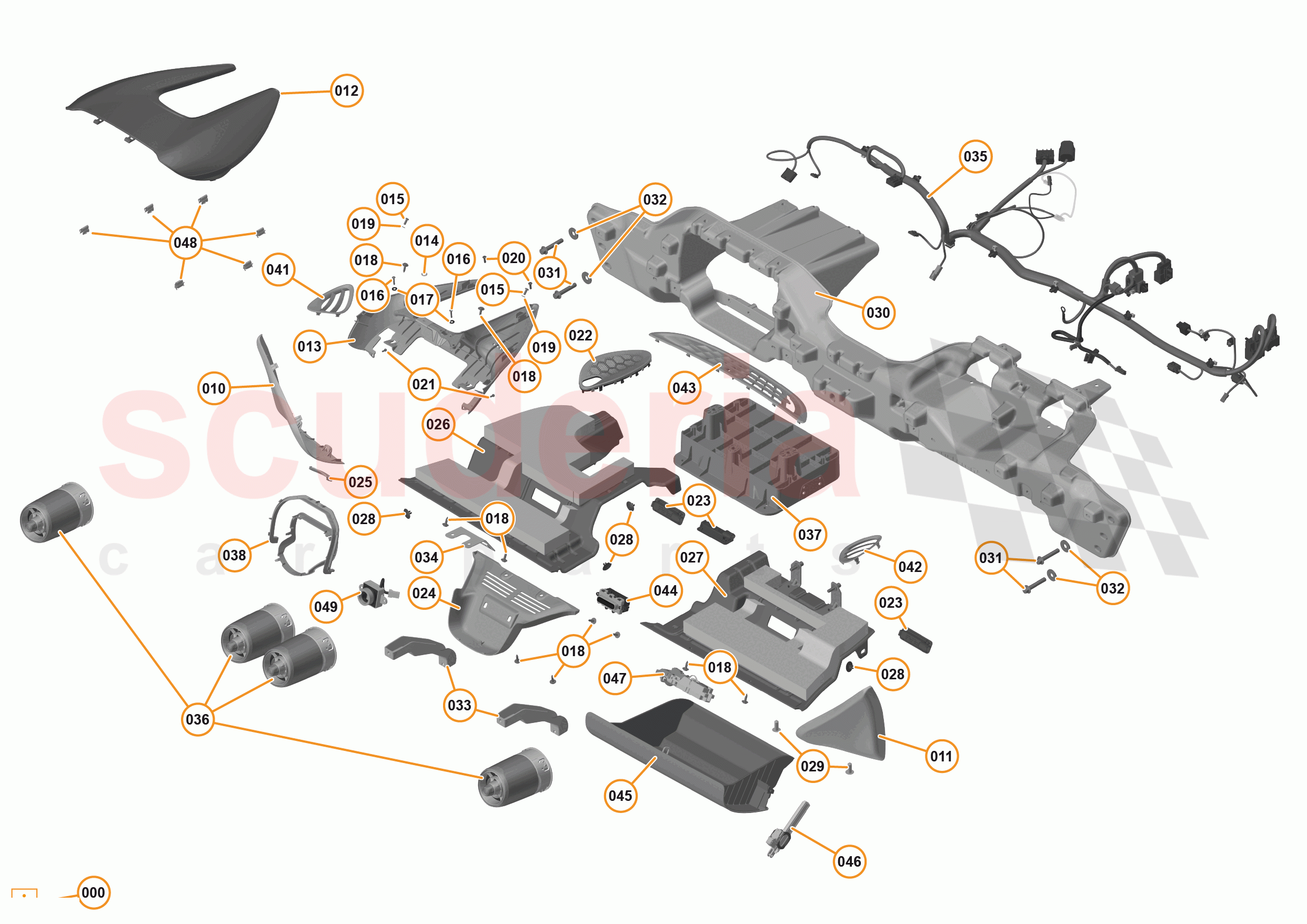 49 - INTERIOR SYSTEMS - 49.1 - FACIA - COMPONENTS & HARDWARE of McLaren McLaren 570S Spider