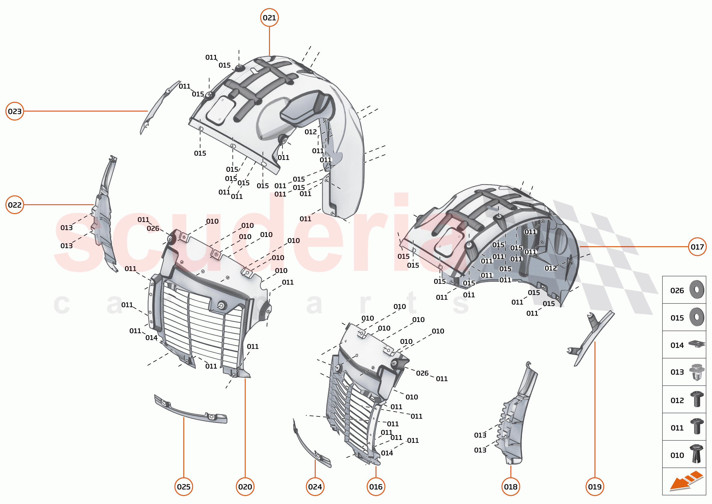 13 - LINERS AND NVH - 13.1 - FRONT WHEELARCH LINERS of McLaren McLaren 620R