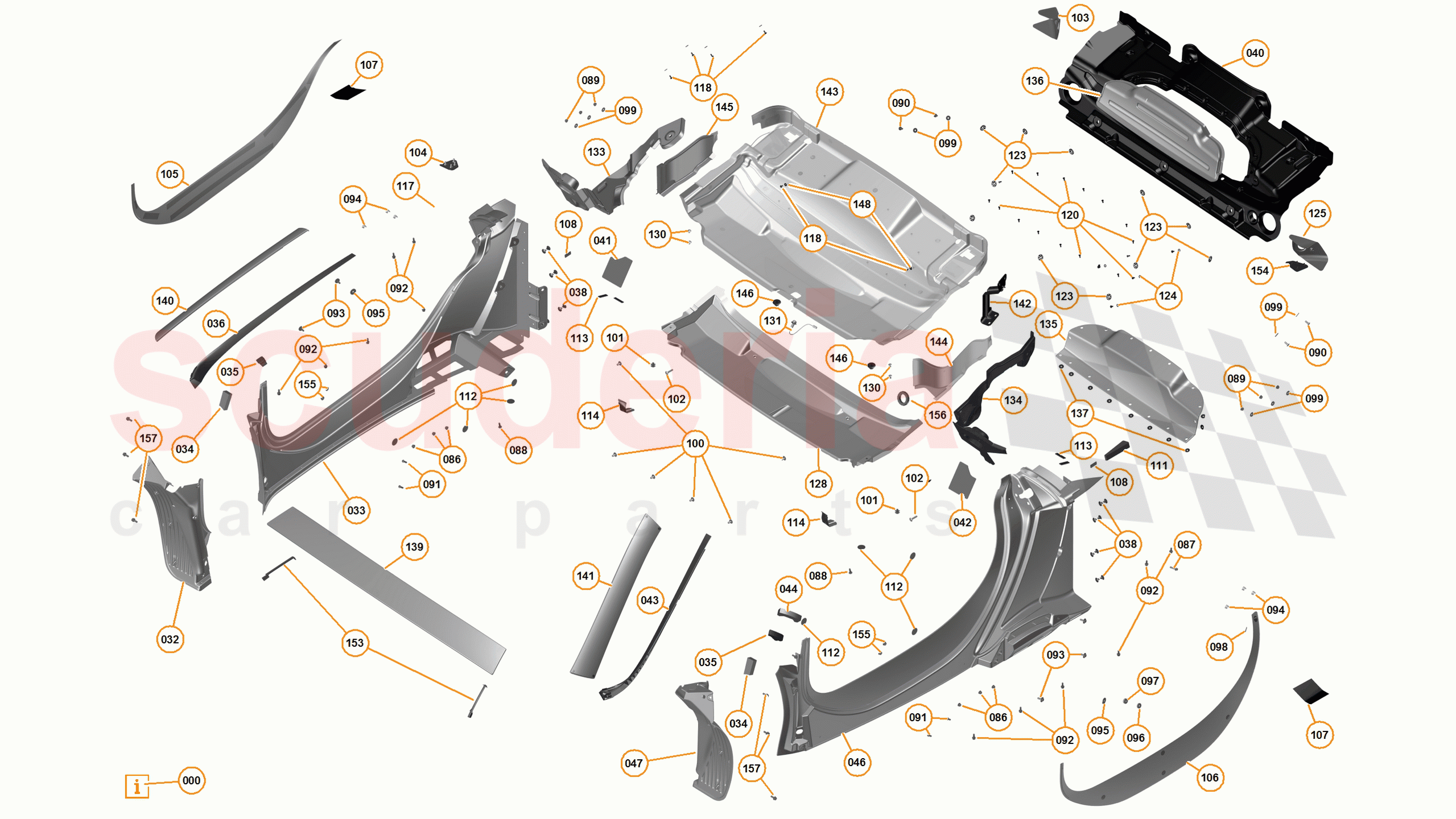 4 - A4 - PANELS, GLAZING, AND PAINT - 4.4 - 03 - ROOF BODYSIDE PANELS of McLaren McLaren 650S Spider