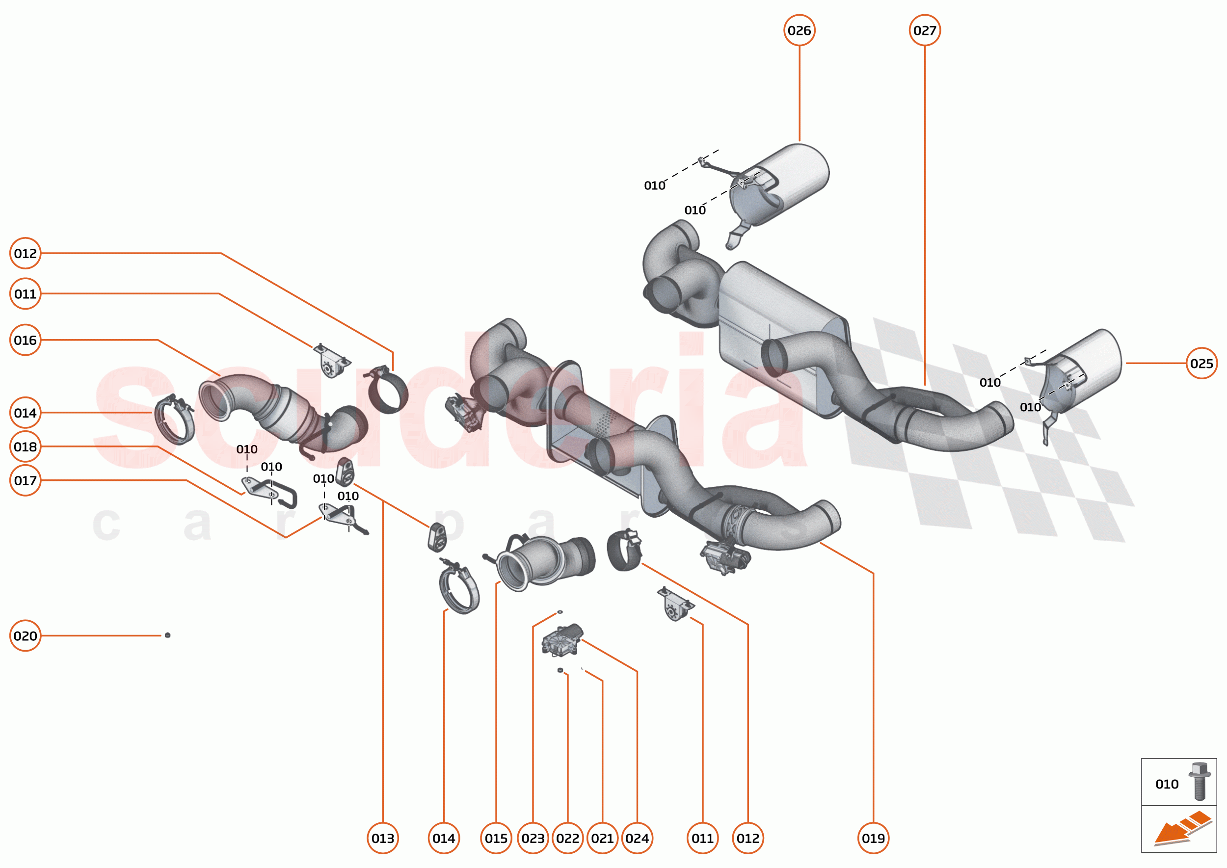 30 - EXHAUST - 30.2 - MUFFLER AND TAIL PIPES of McLaren McLaren GT