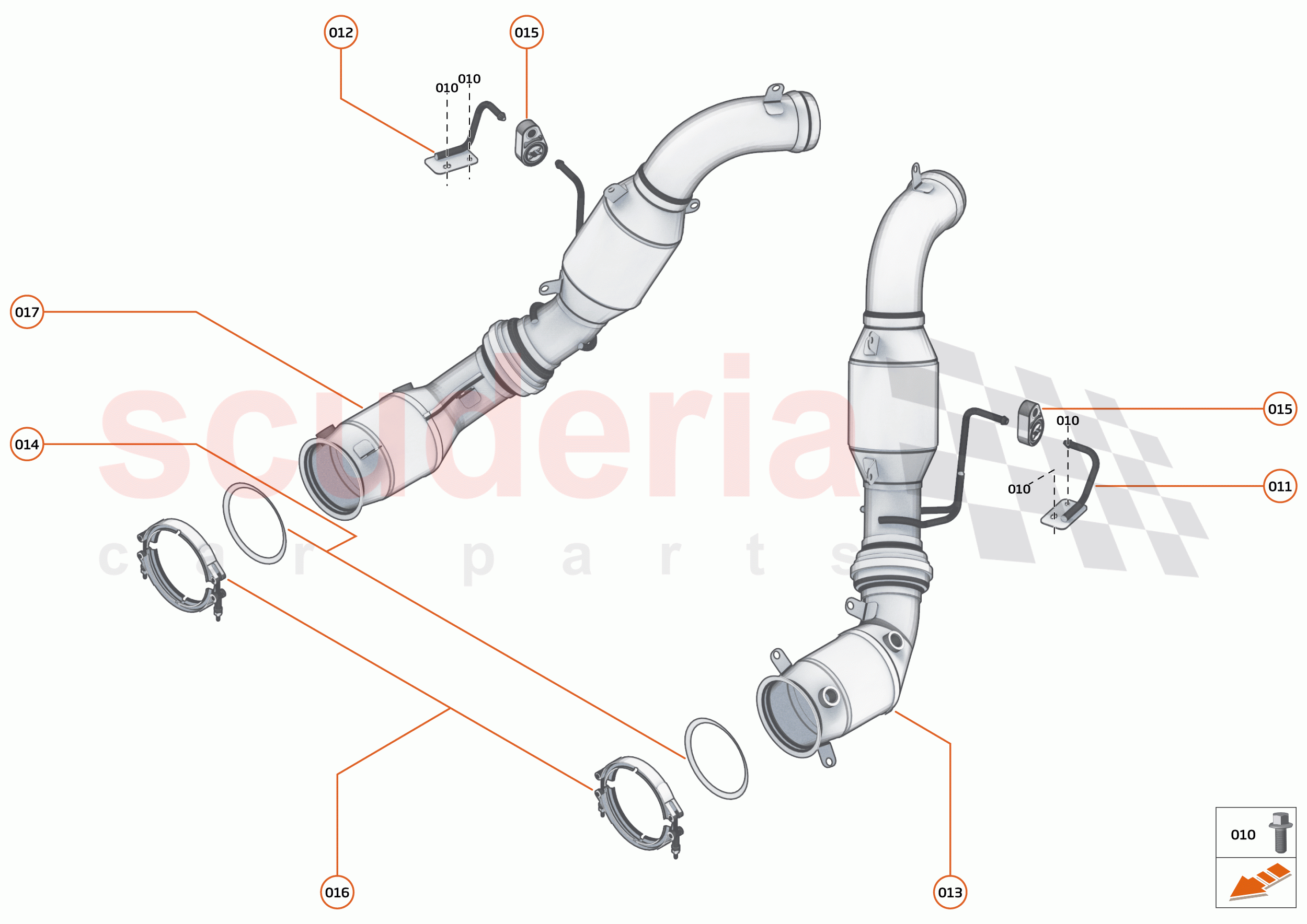 42 - EXHAUST - 42.1 - LINK PIPE / CATALYST ASSEMBLY of McLaren McLaren 600LT Spider