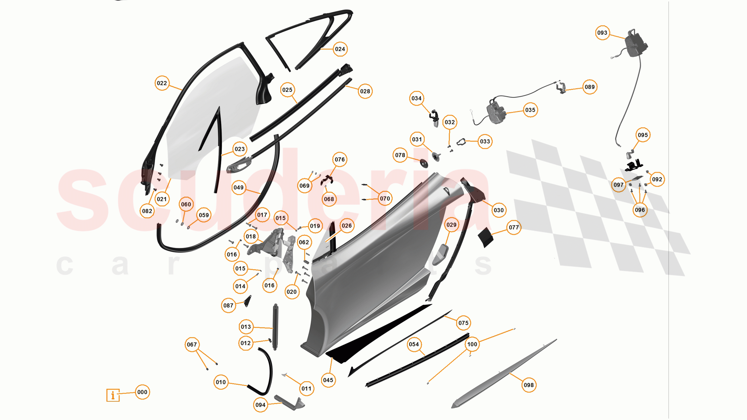 3 - A3 -CLOSURES - 3.6 - 03 - DOOR LH - EXTERNAL of McLaren McLaren 12C Coupe