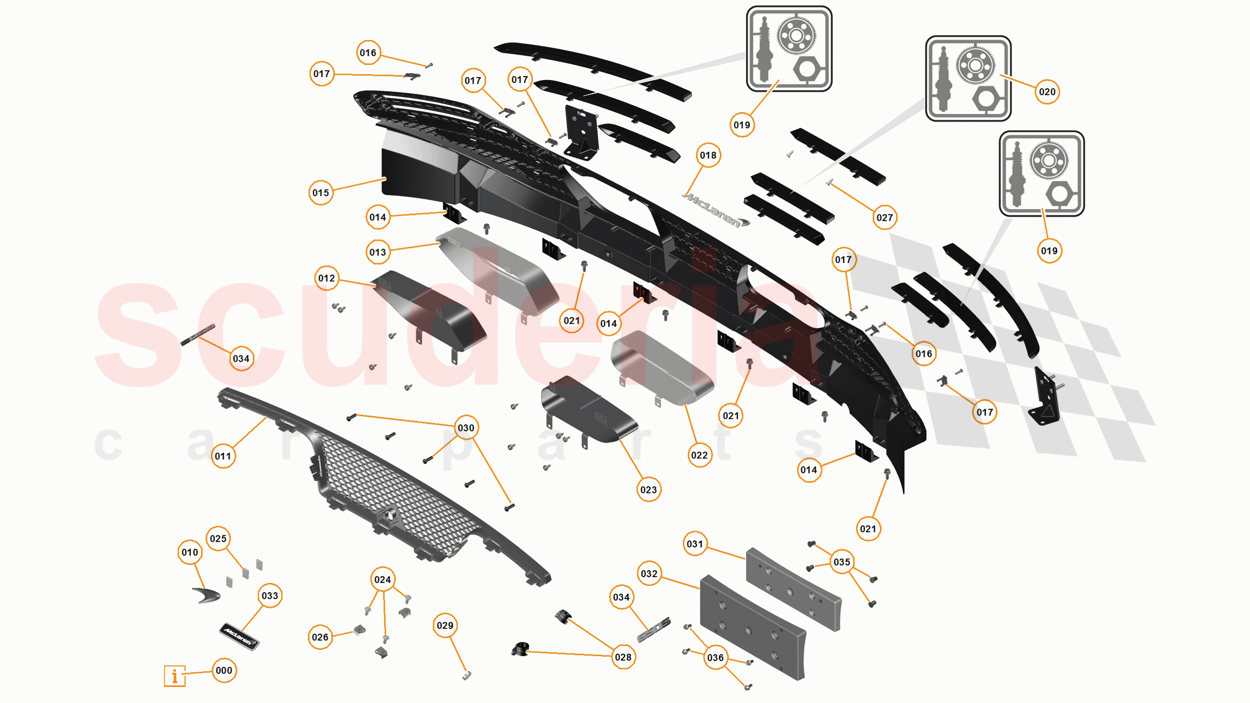 2 - A2 - EXTERIOR TRIM, LIGHTING, AND WIPERS - 2.4 - 02 - FINISHERS, BADGES, GRILLES, AND DECALS of McLaren McLaren 12C Coupe