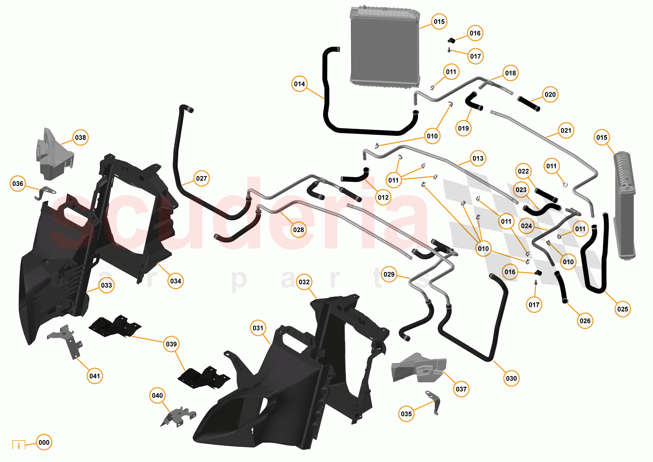 14 - L1 - COOLING SYSTEM - 14.1 - 01 - LOW TEMPERATURE RADIATORS of McLaren McLaren 12C Coupe